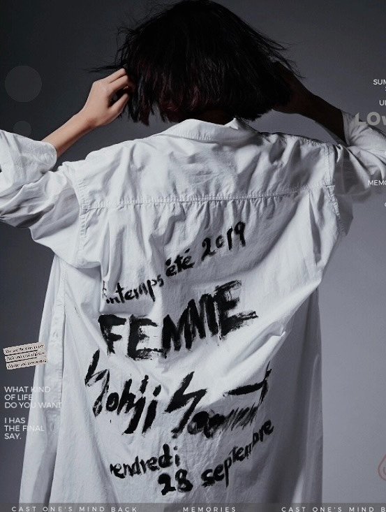 Yohji Yamamoto 19SS Handwritten Shirt — back