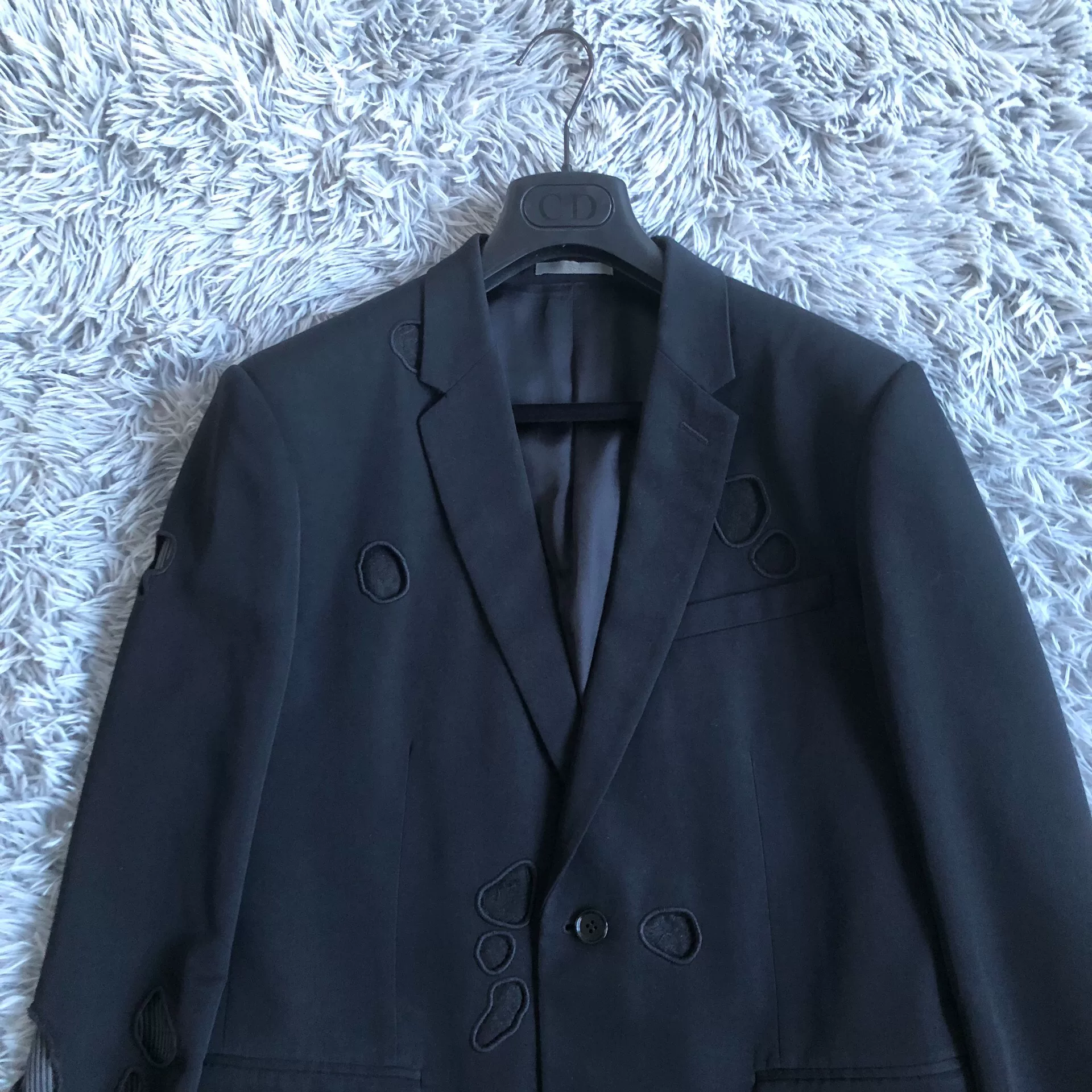 Dior Homme 17 Show Wormhole Wool Suit — front