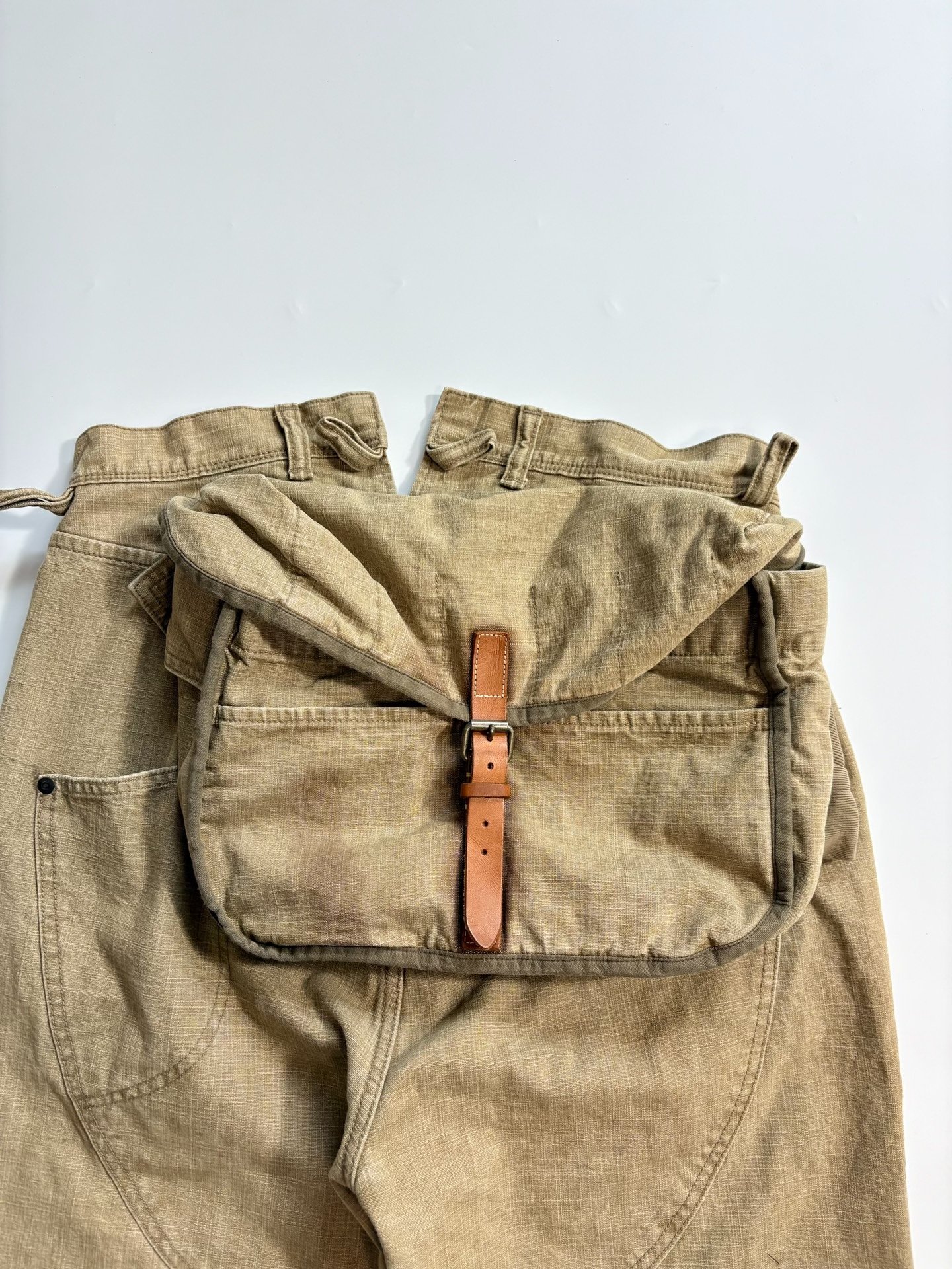 Kapital Beige Cropped Pants — label