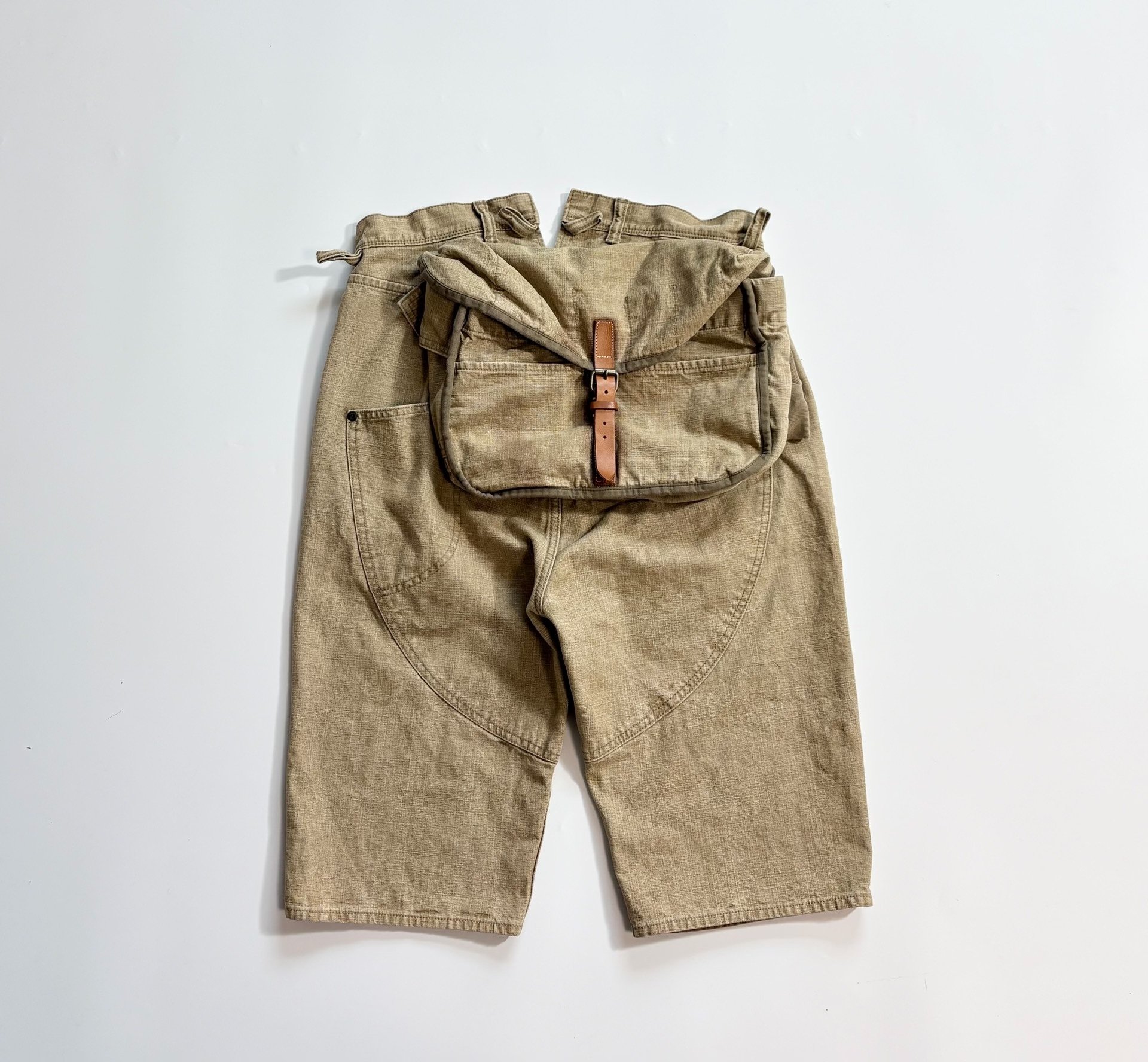 Kapital Beige Cropped Pants — back