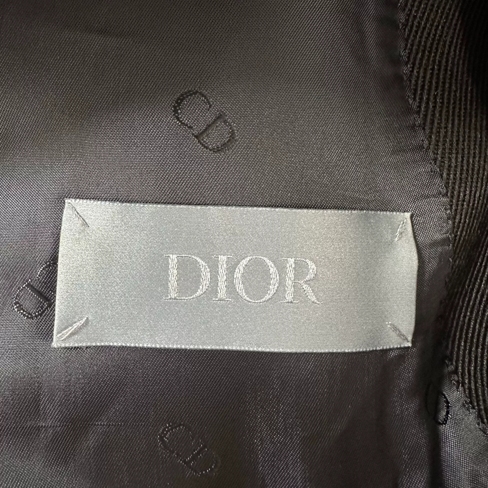 Dior Brown Sash Wool Suit Jacket — back
