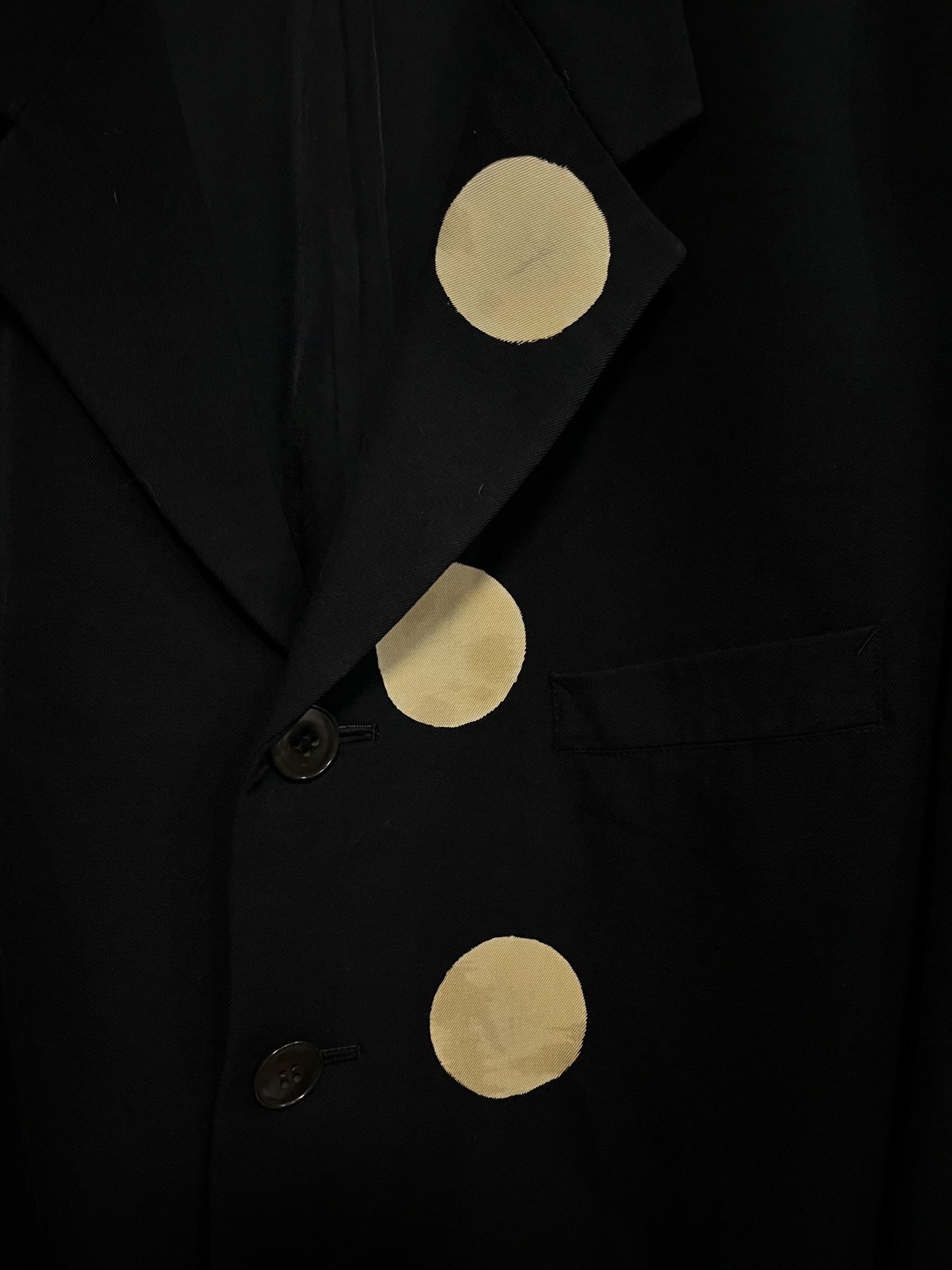Yohji Yamamoto 96AW Moon Dye Blazer — detail