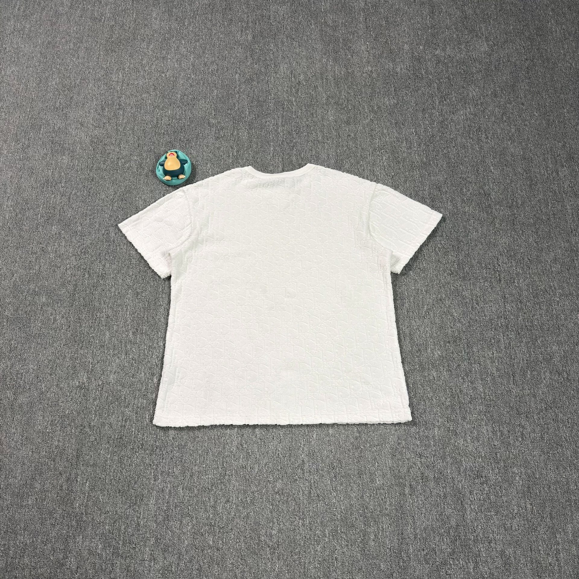 Dior White Towel Bottom Full Print Tee — front