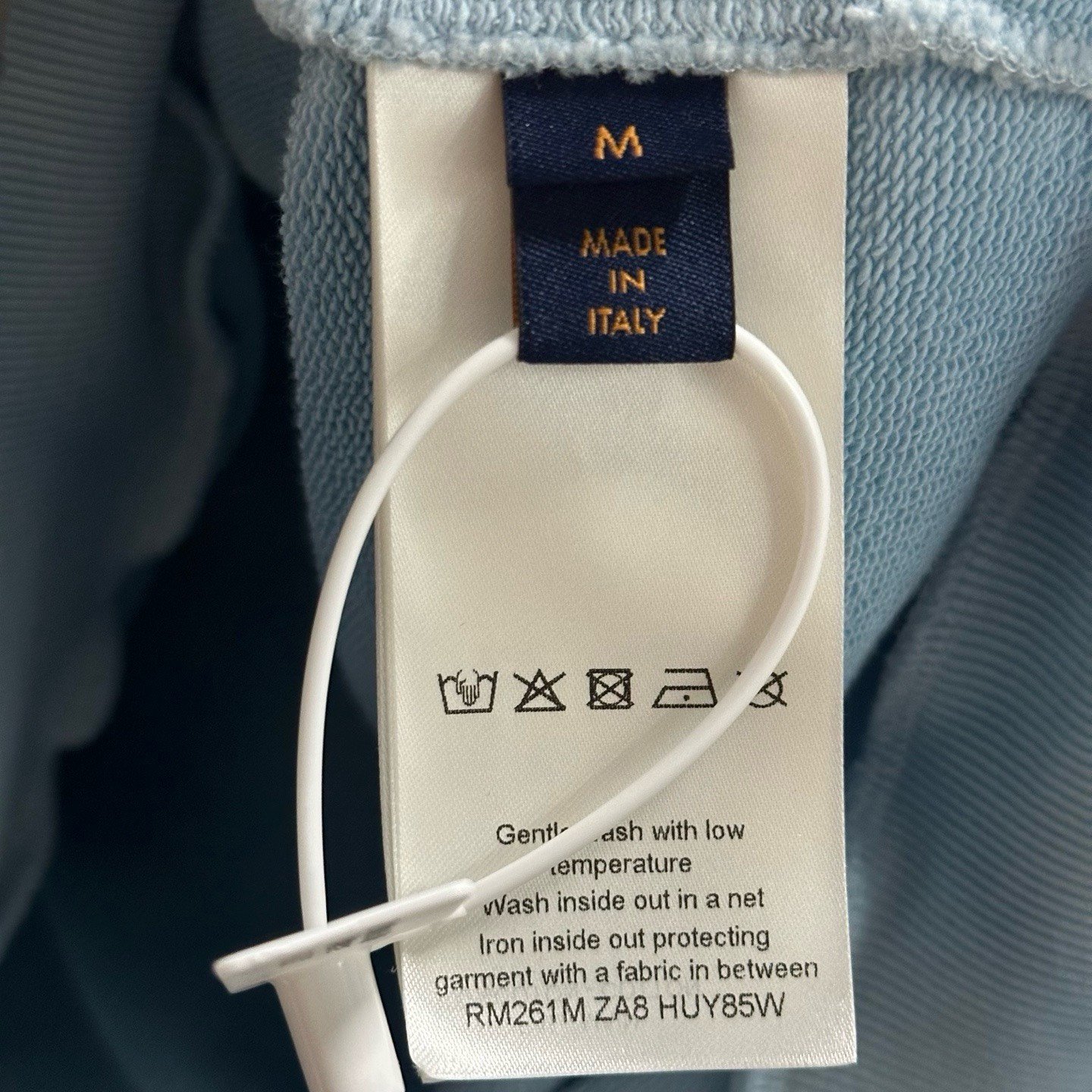 Louis Vuitton SS26 Tie-Dye Embroidered Sweater — label