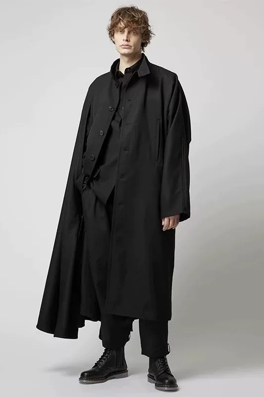 Yohji Yamamoto 23AW Batwing Cloak Coat — back