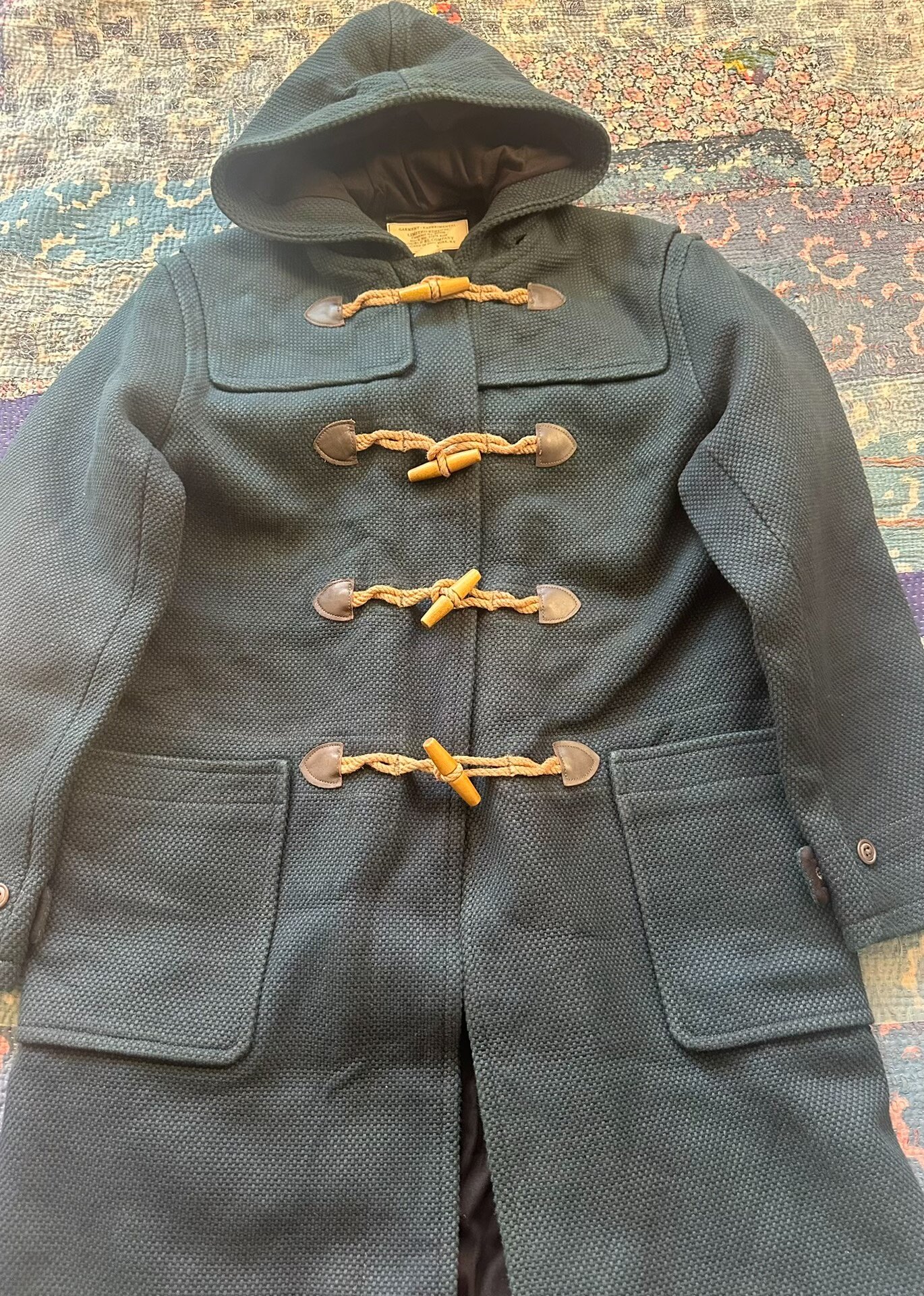 RRL Dark Green Hooded Duffle Coat