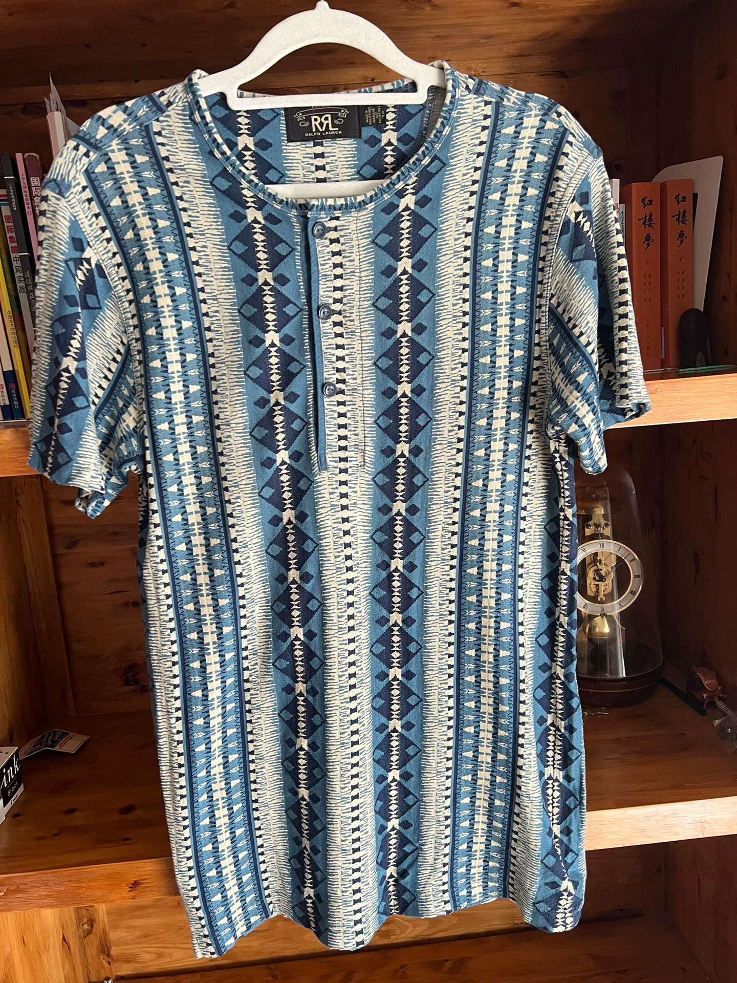 RRL Double RL Retro Southwest Henley Tee — front