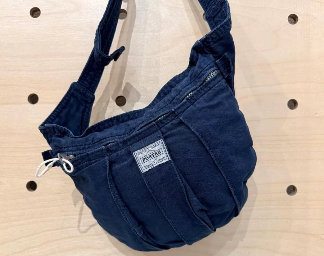 PORTER Indigo-Dyed Blue Waist Bag