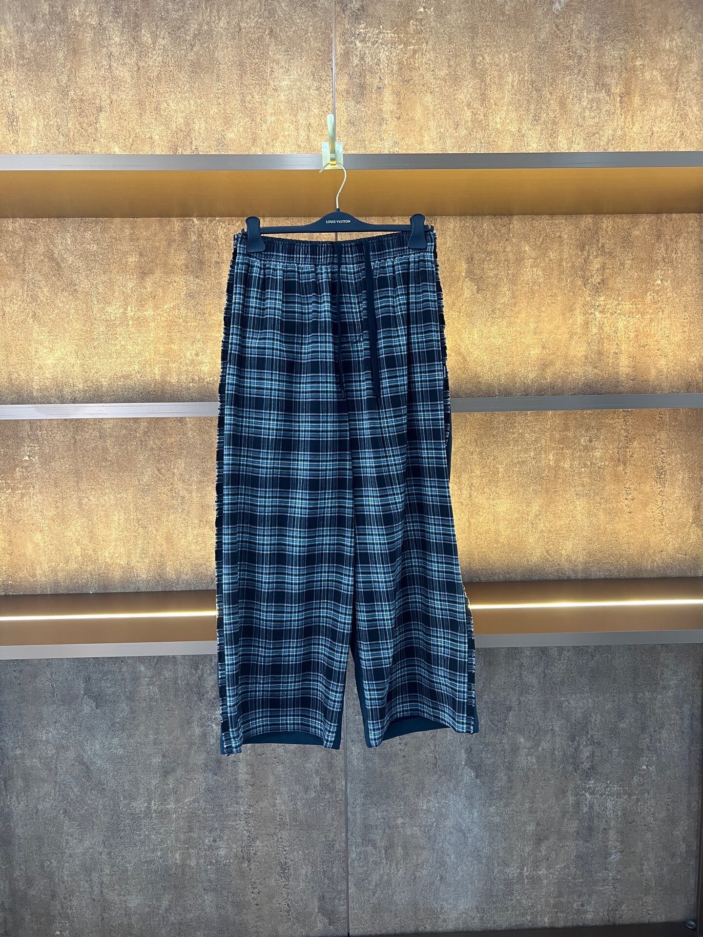 Balenciaga Checkered Paneled Sweatpants