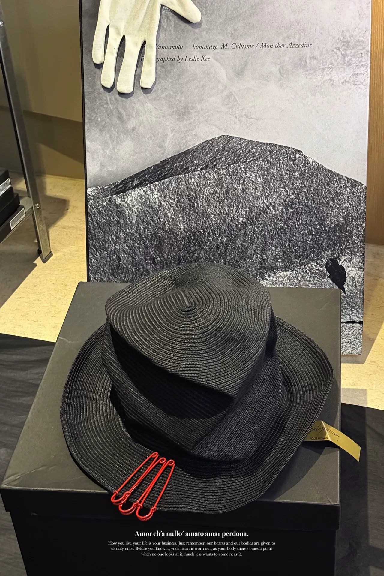 Yohji Yamamoto 24SS Asymmetrical Hat — detail