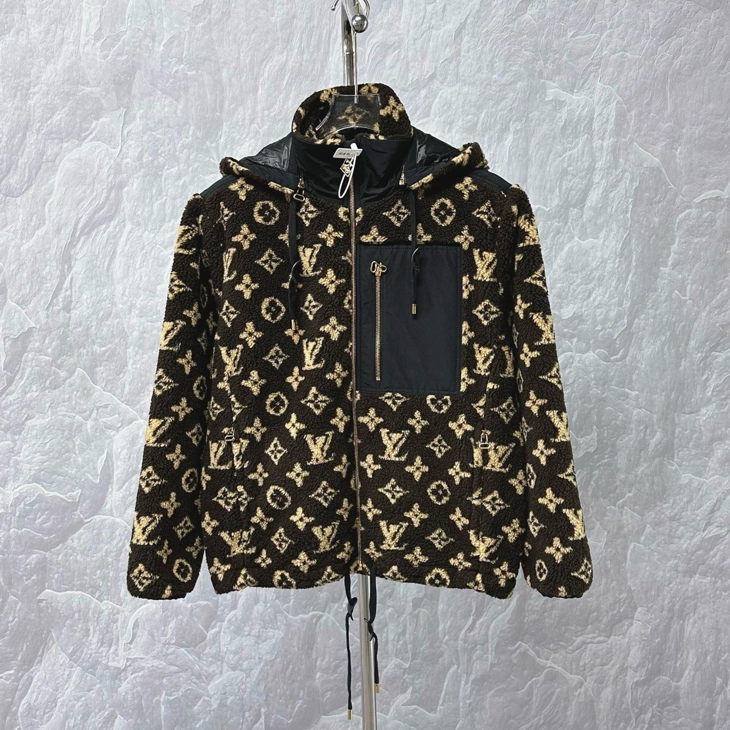 Louis Vuitton Monogram Hooded Teddy Coat