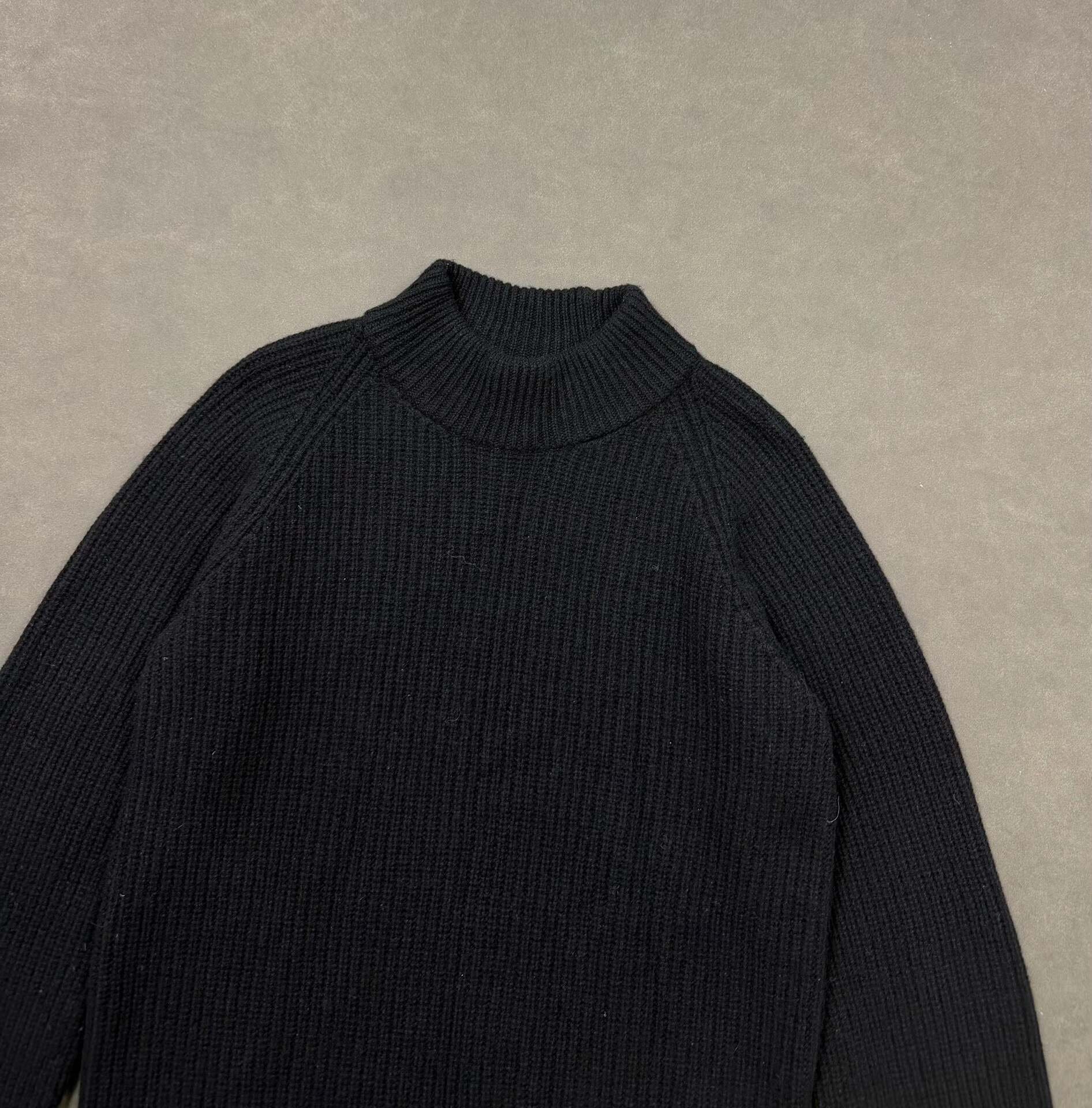 VISVIM Black Turtleneck Sweater — front