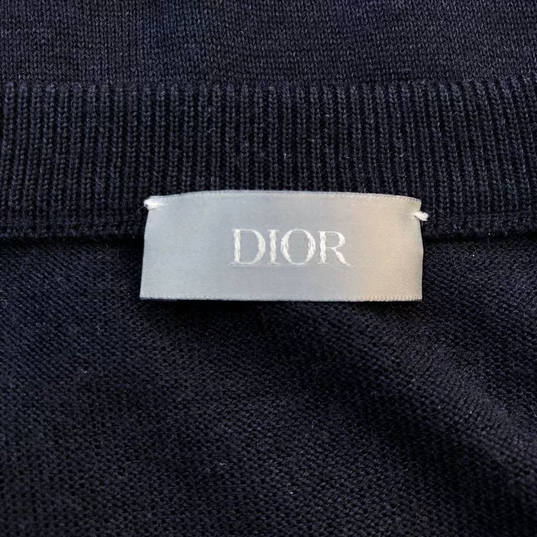 Dior Black Floral Print Crewneck Sweater — back
