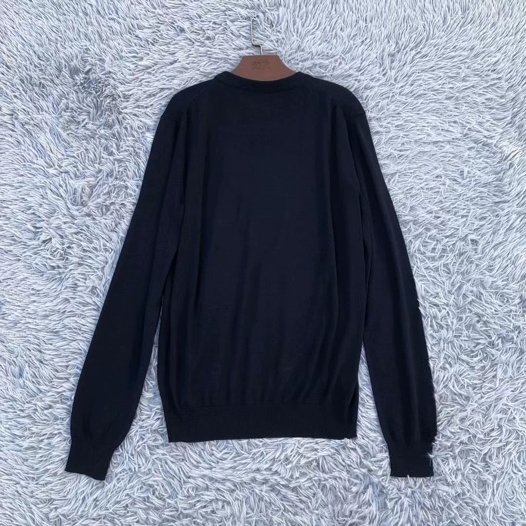 Dior Black Floral Print Crewneck Sweater — detail