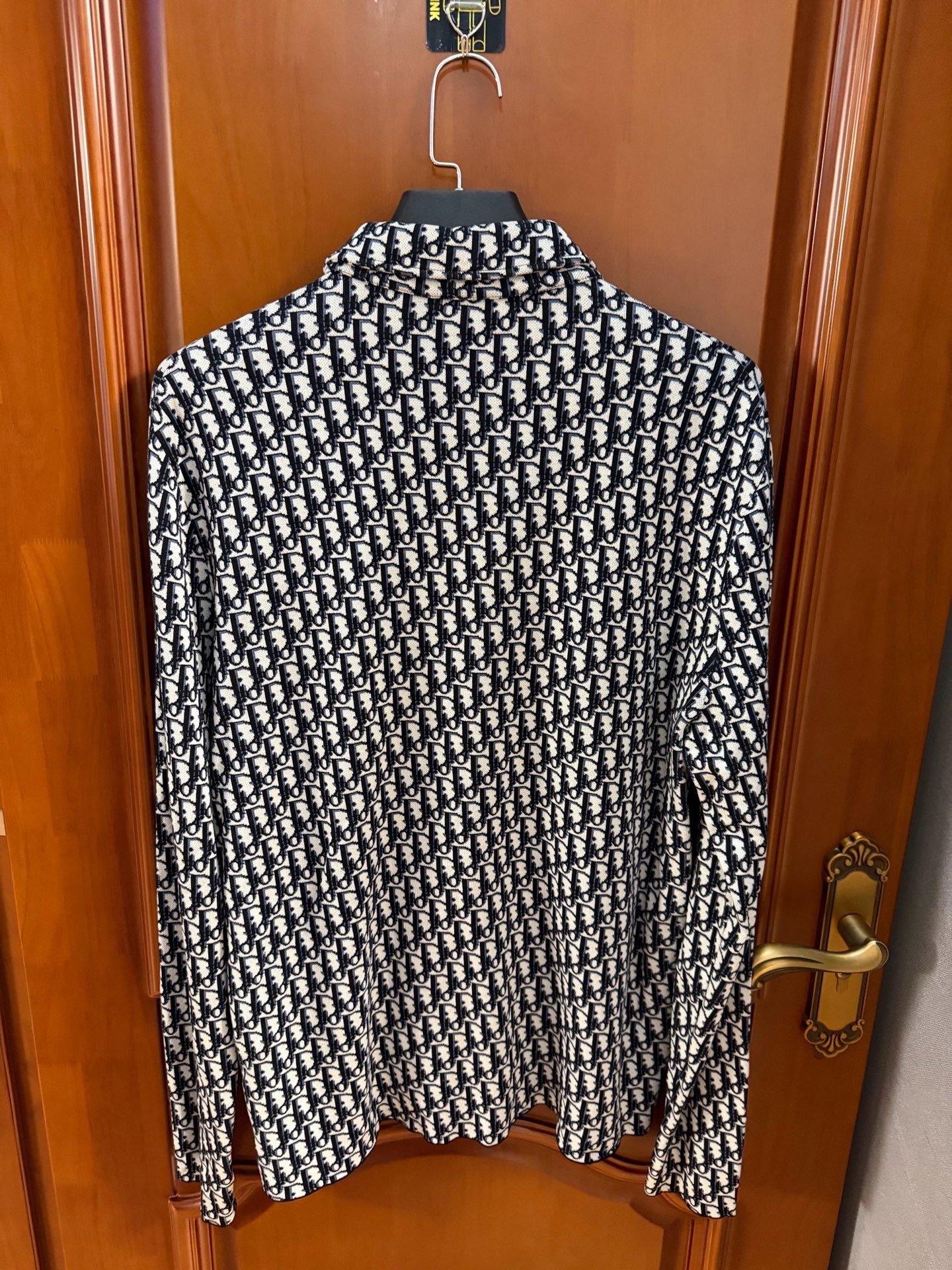 Dior All-Over Logo Long-Sleeve Shirt — front