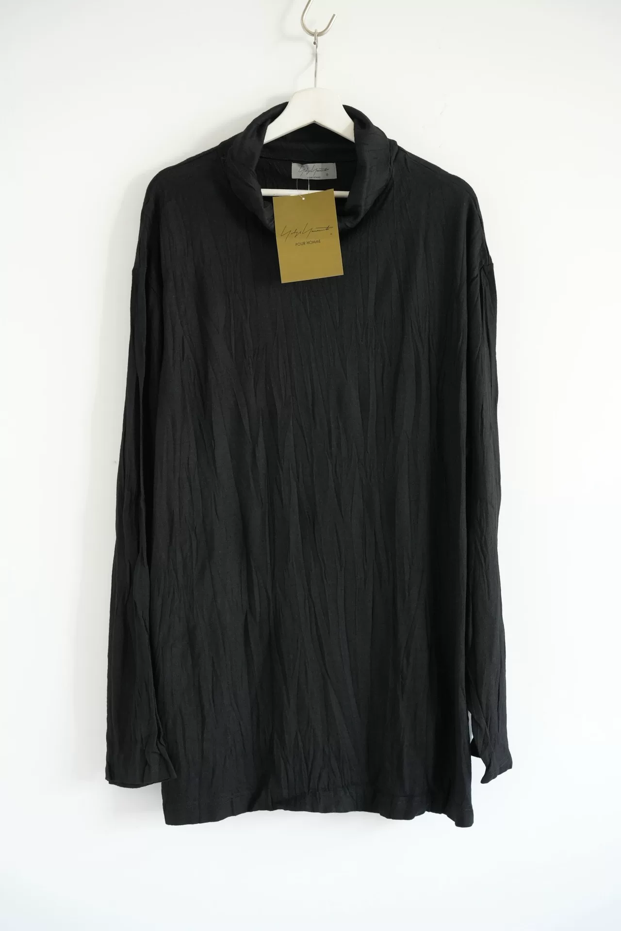 Yohji Yamamoto 24AW Pleated Wool Turtleneck