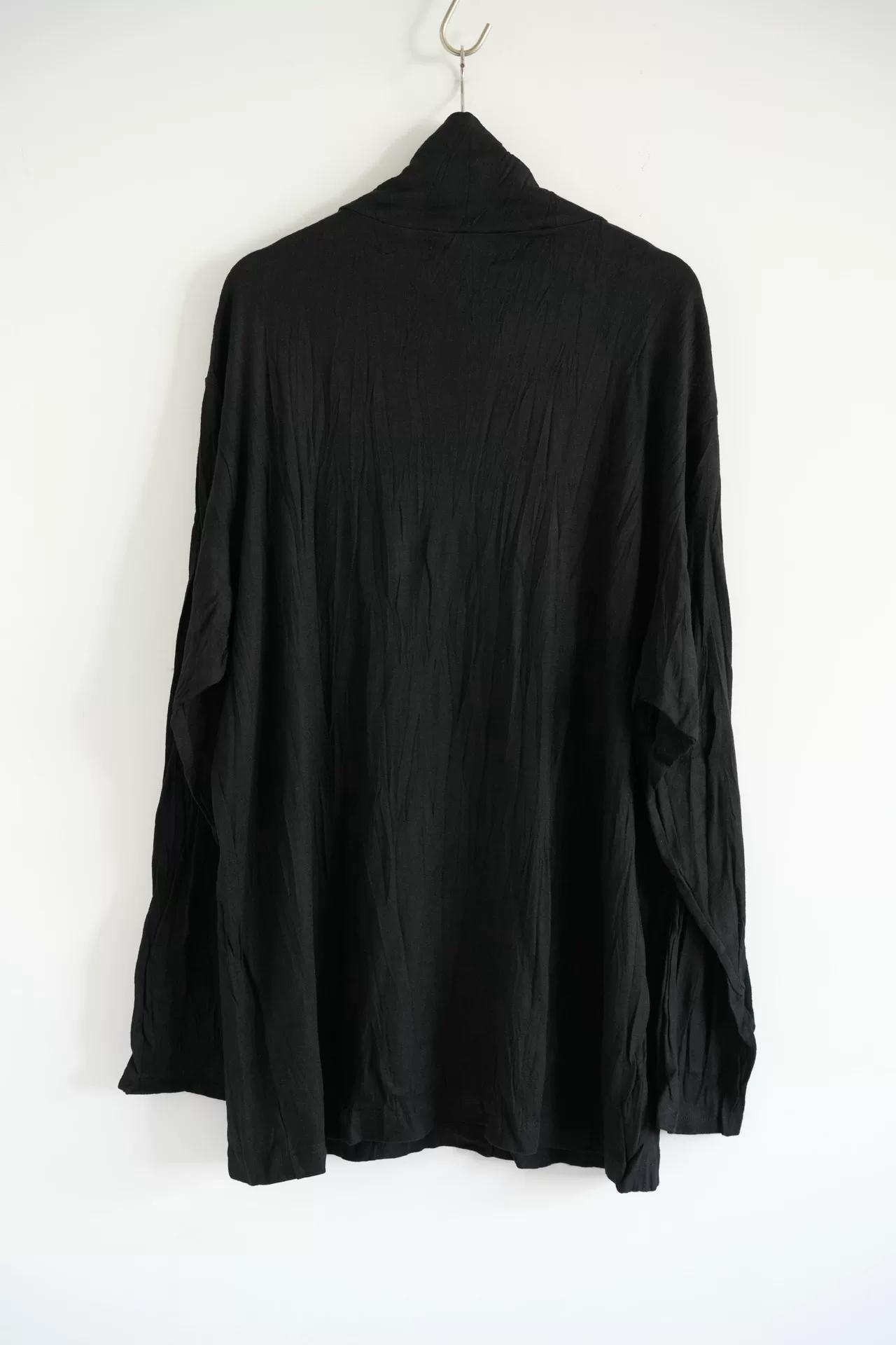 Yohji Yamamoto 24AW Pleated Wool Turtleneck — front