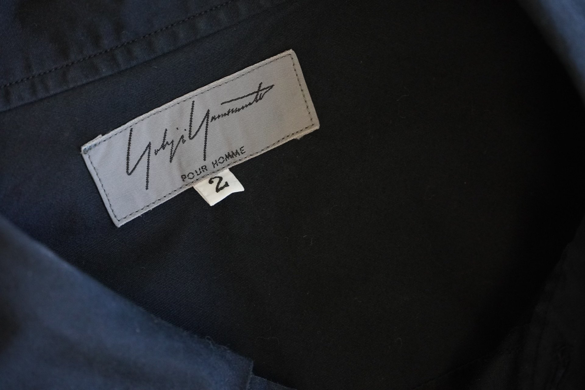 Yohji Yamamoto 11AW Multiple Placket Black Shirt — back