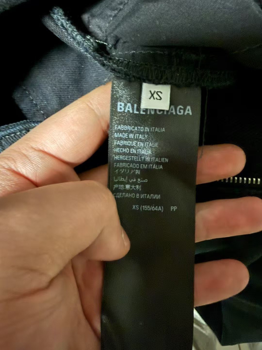Balenciaga Washed Cargo Distressed Wide-Leg Jeans — back