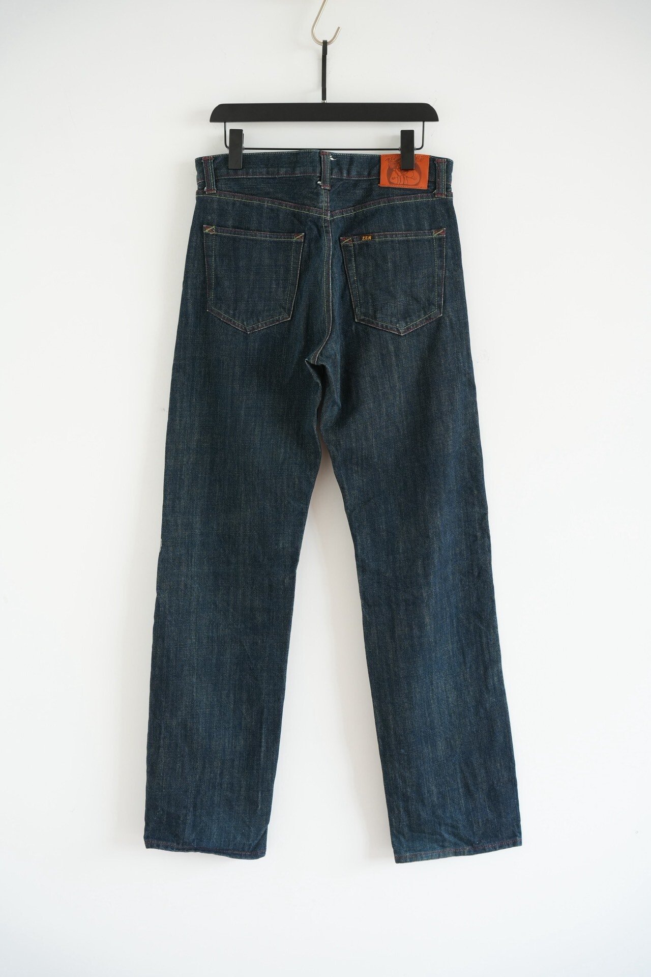 ZEN Kyoto Yuzen Koi Hand-painted Jeans — front