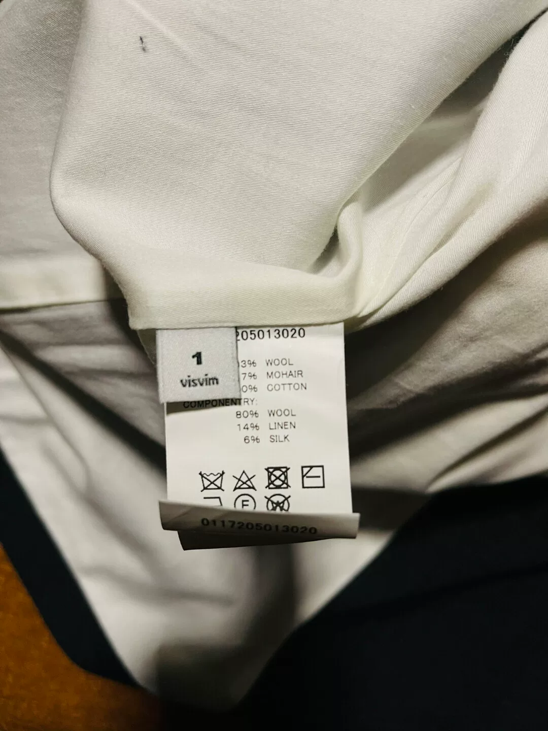 Visvim New Hope Kimono Wool Suit — label