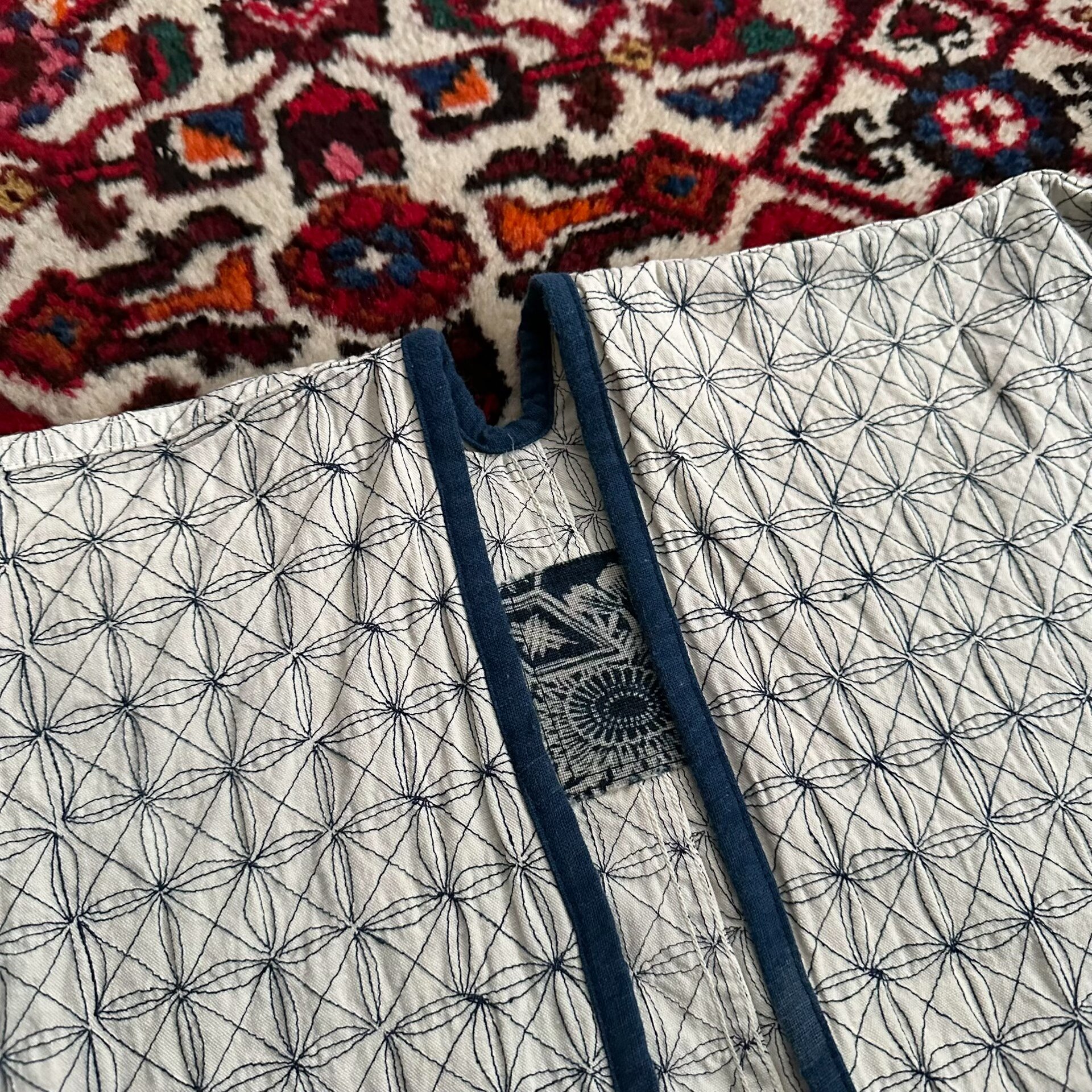 VISVIM 16AW SANJURO COAT SASHIKO — detail
