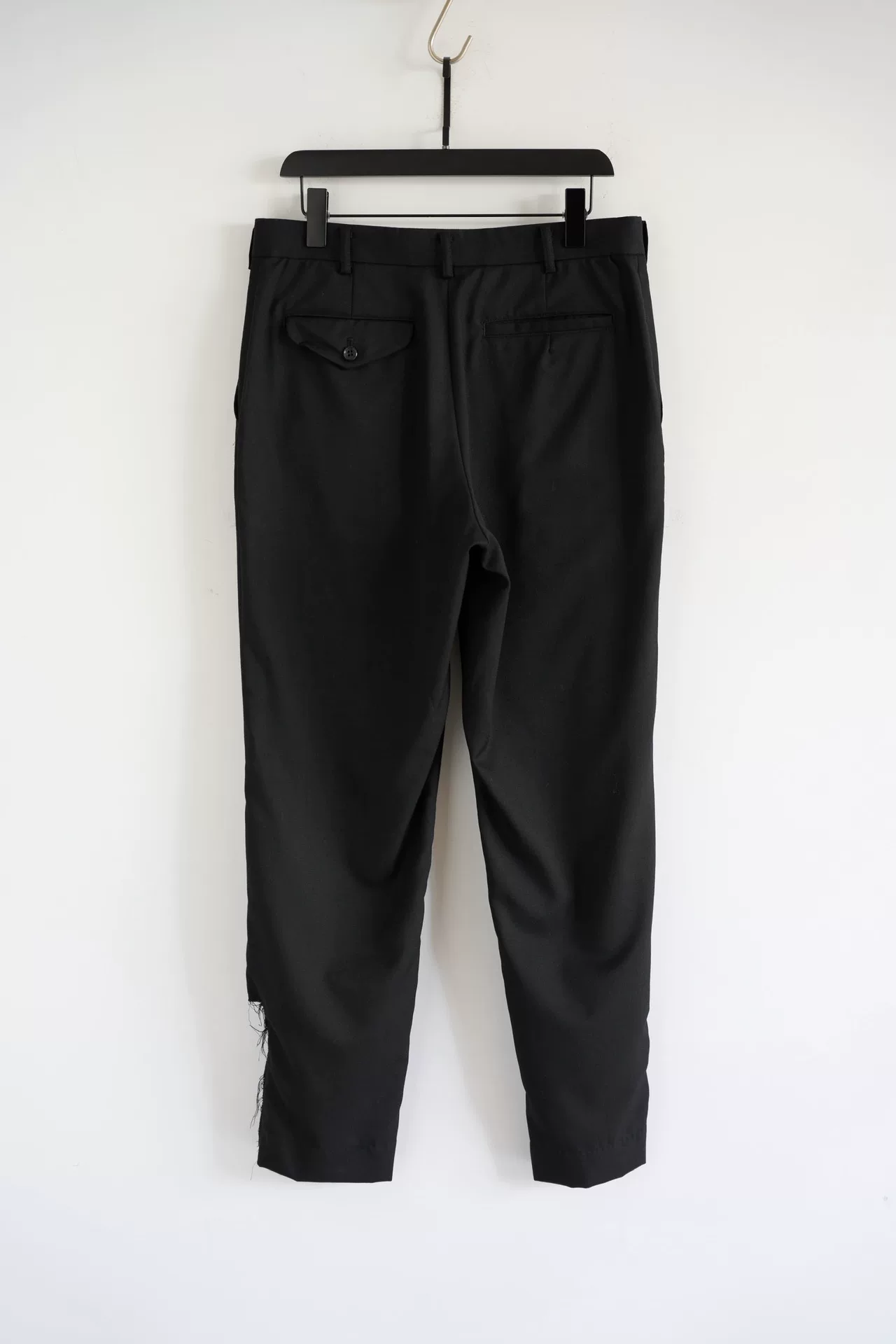 Comme des Garcons 19ss Zip Frayed Trousers — front