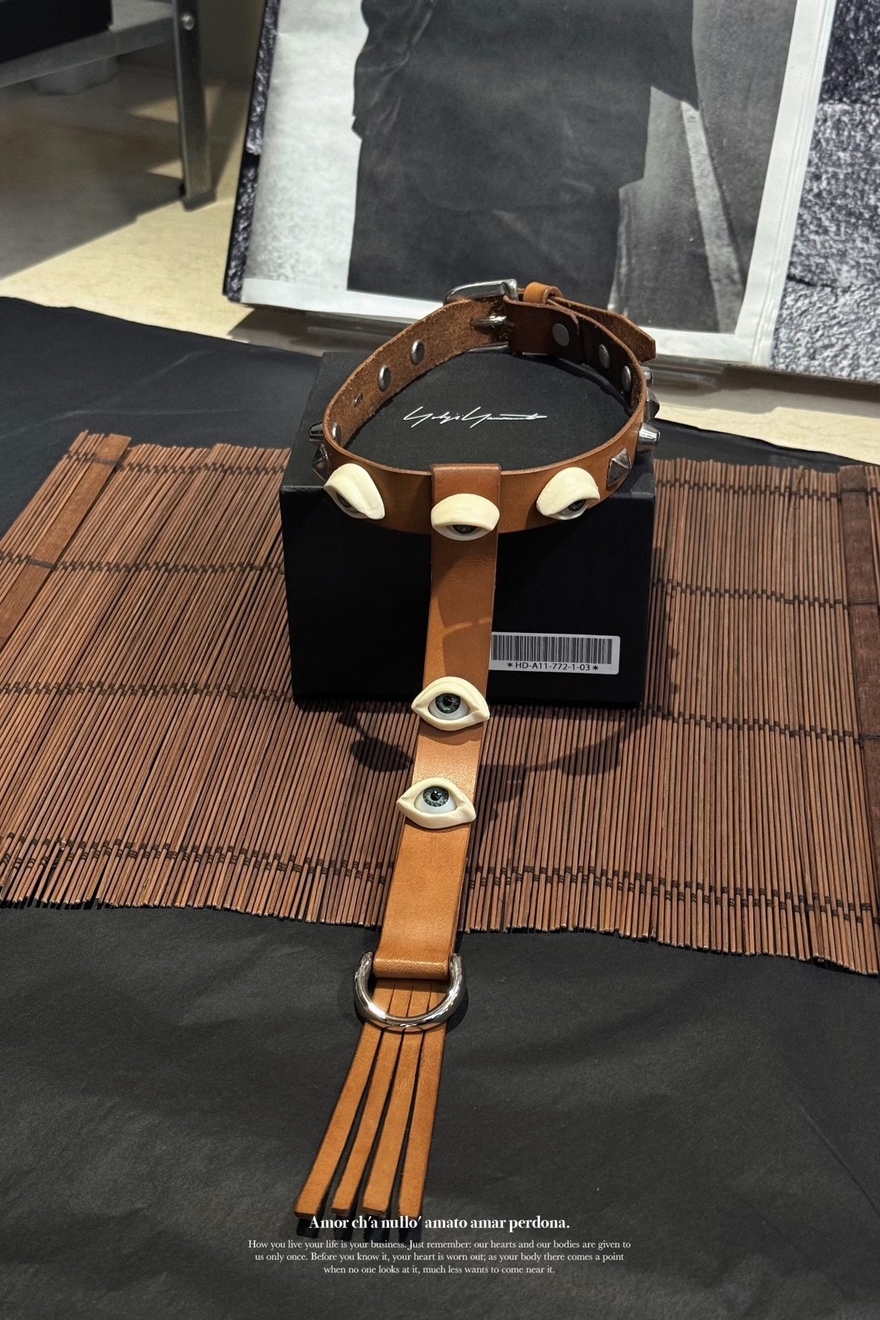 Yohji Yamamoto 21ss Eye Button Choker — detail