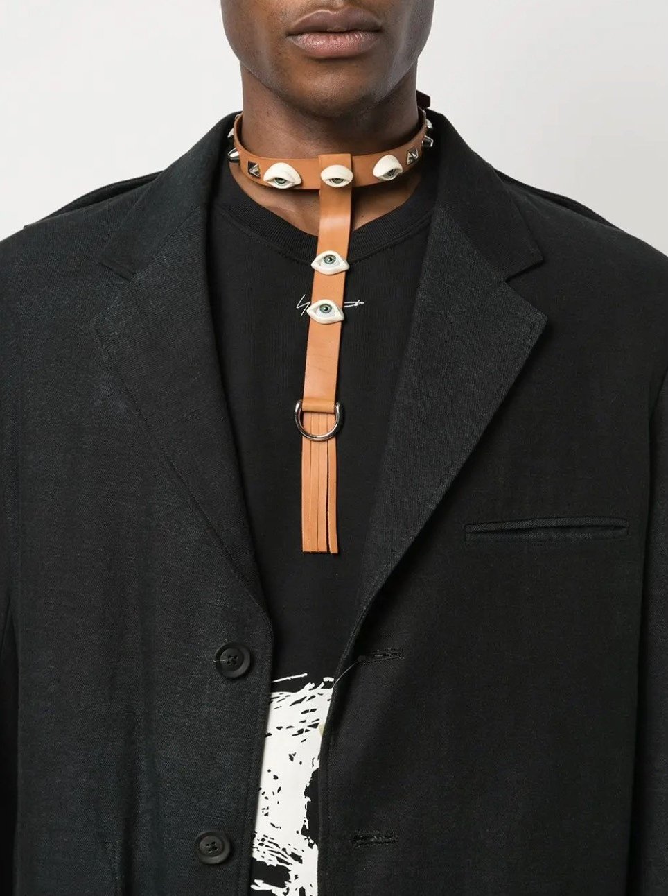 Yohji Yamamoto 21ss Eye Button Choker — back