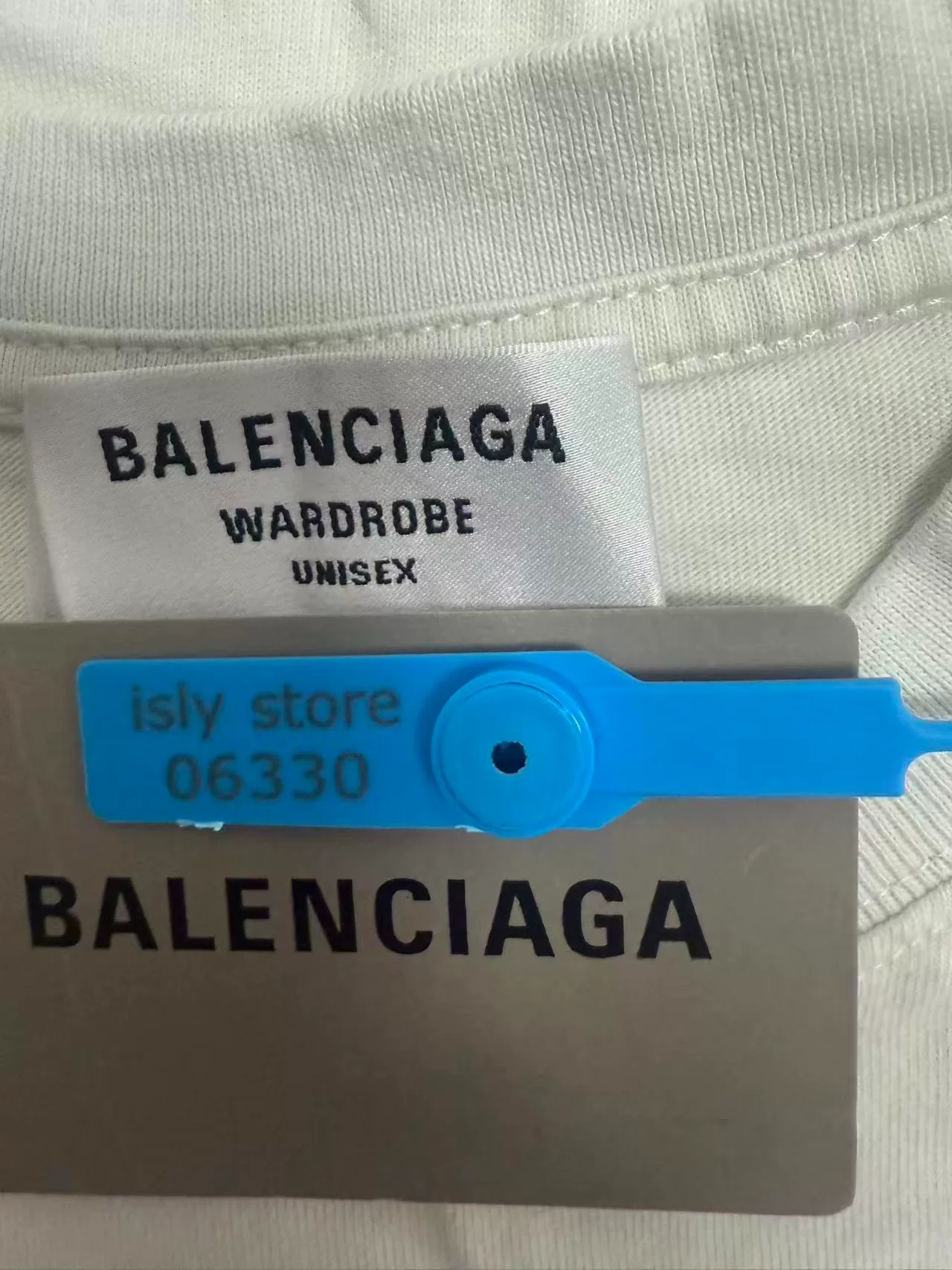 Balenciaga Off-White Logo Crewneck T-Shirt — back