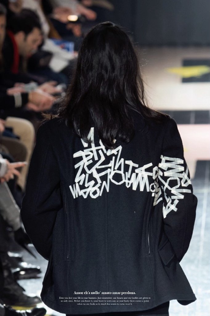 Yohji Yamamoto 15AW Graffiti Wool Blazer — back
