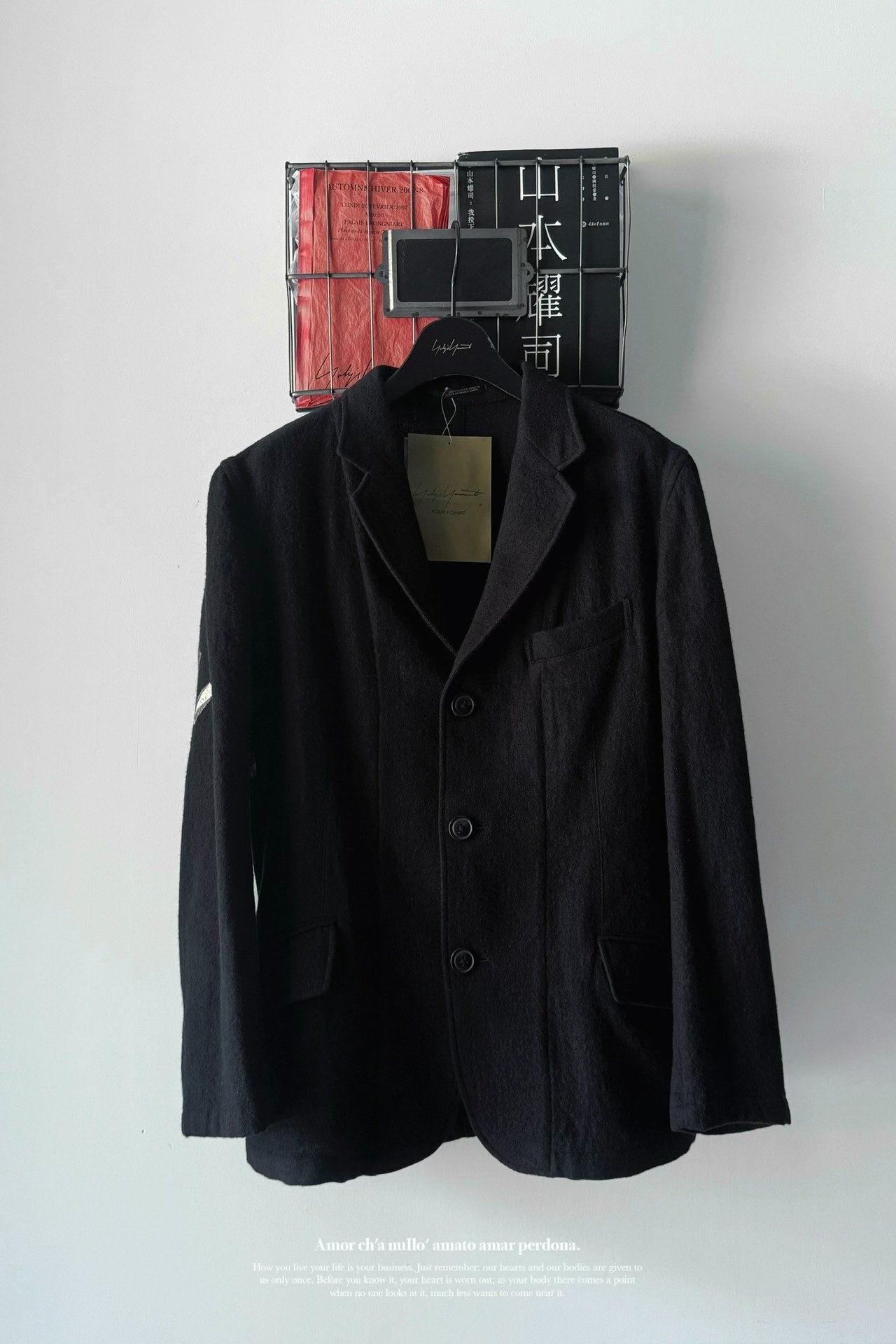 Yohji Yamamoto 15AW Graffiti Wool Blazer — detail