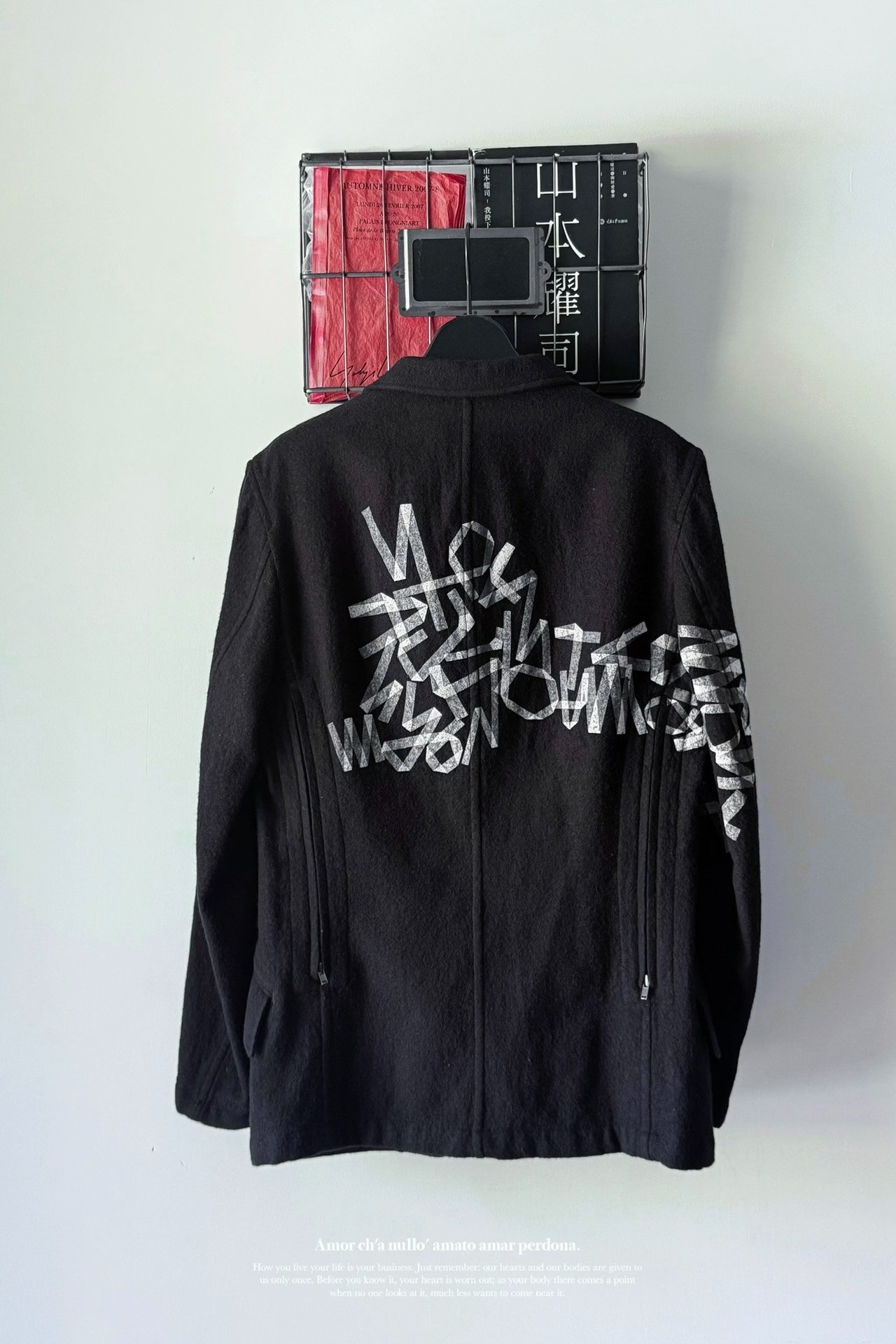 Yohji Yamamoto 15AW Graffiti Wool Blazer — label