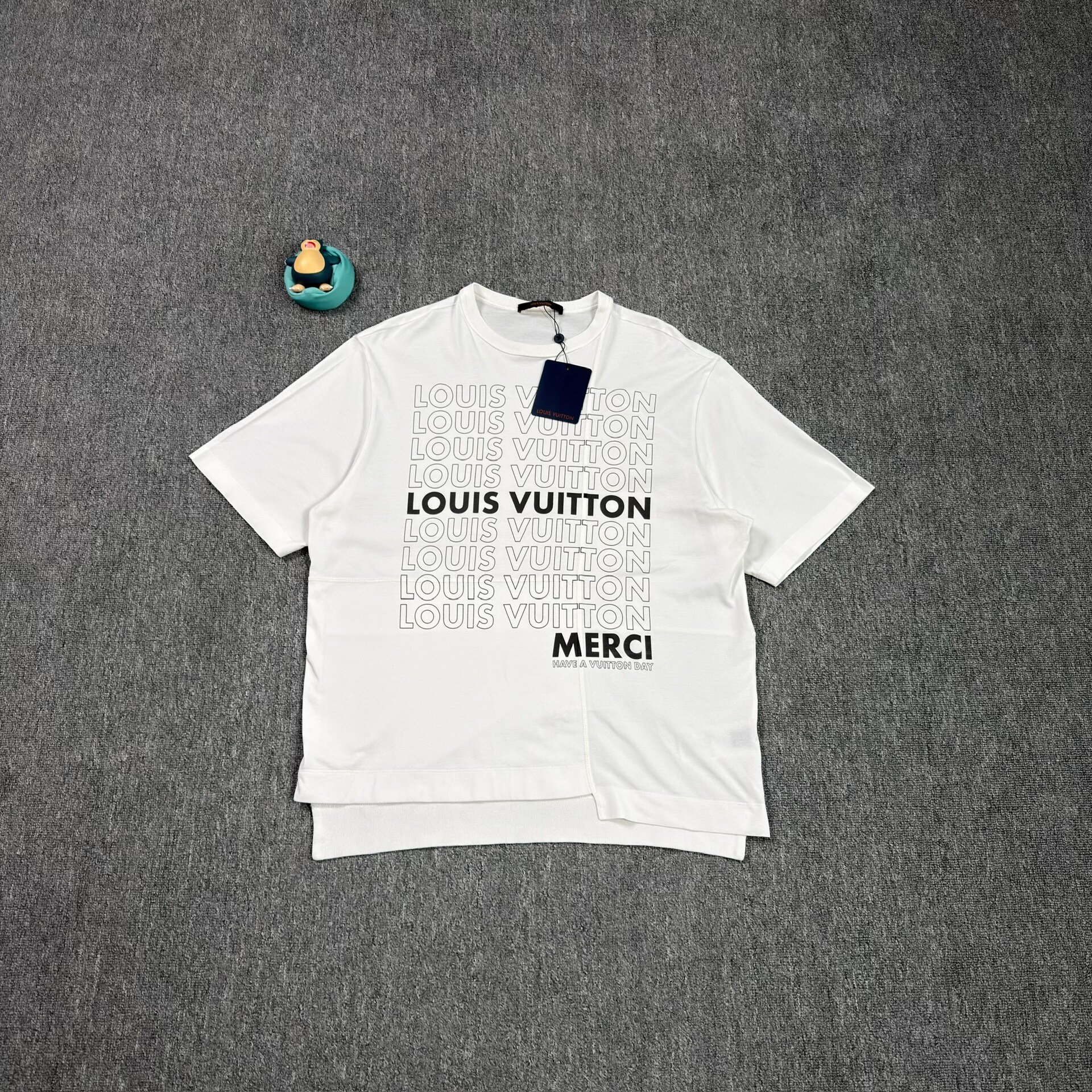 Louis Vuitton White Text Print Short-Sleeve T-Shirt