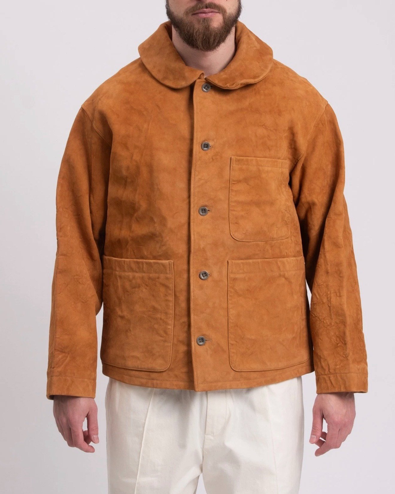Visvim Baker Coverall Lambskin Jacket — detail