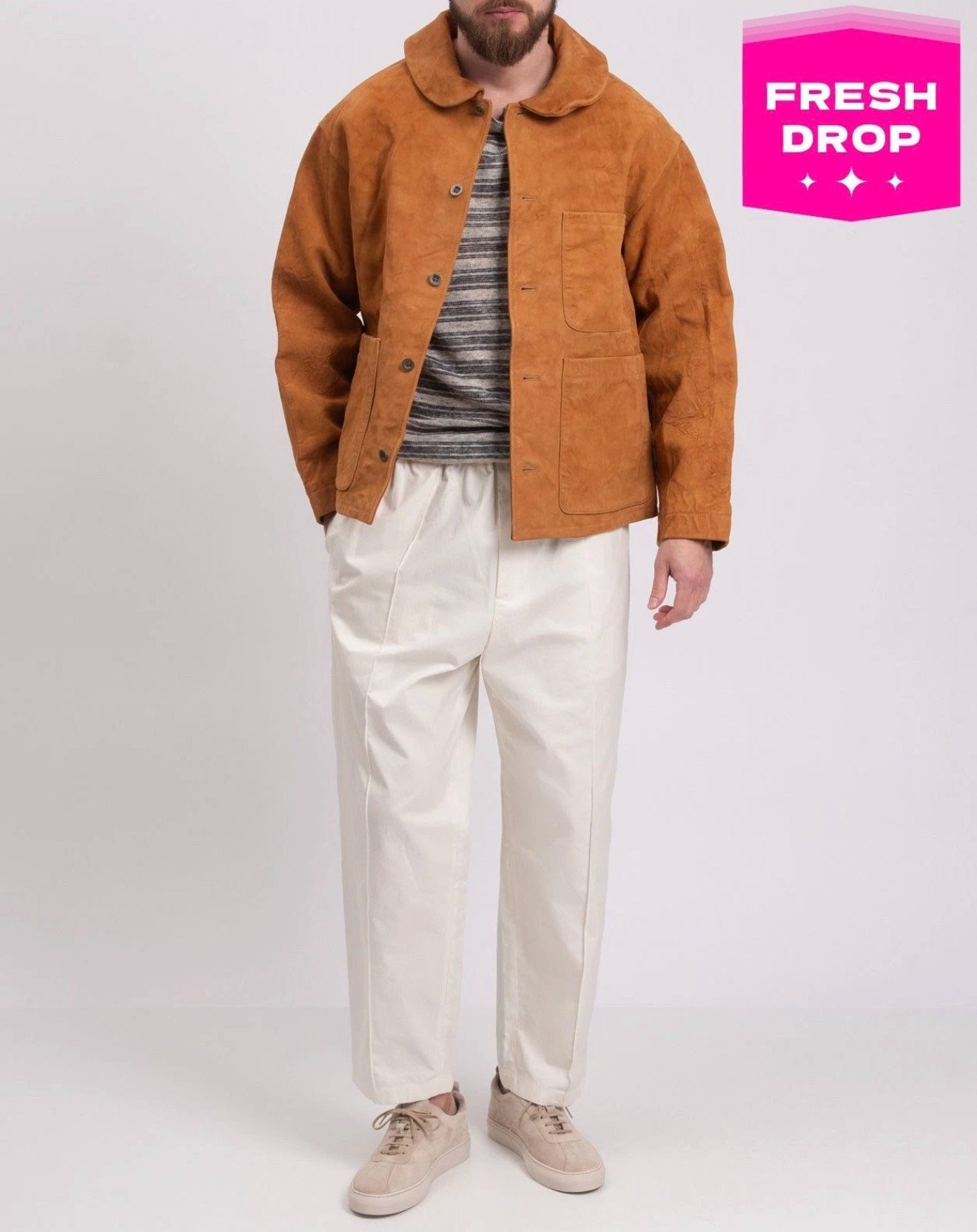 Visvim Baker Coverall Lambskin Jacket — front