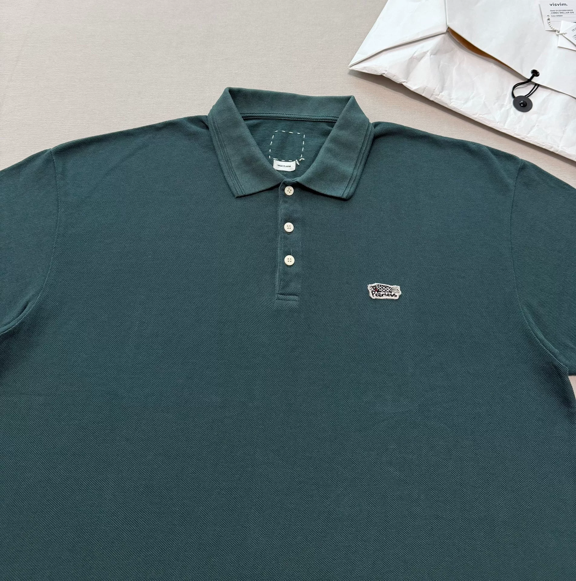 VISVIM 23SS JUMBO WELLER Short-Sleeve Polo — detail