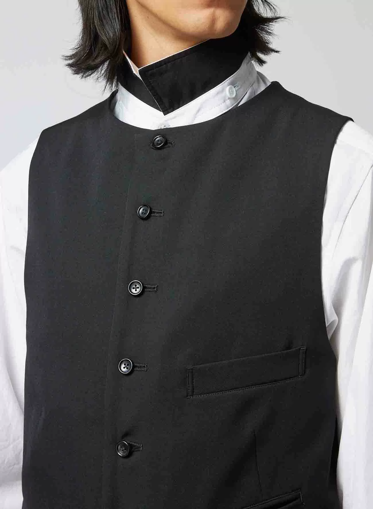 Yohji Yamamoto 23AW 8-Button Vest — front