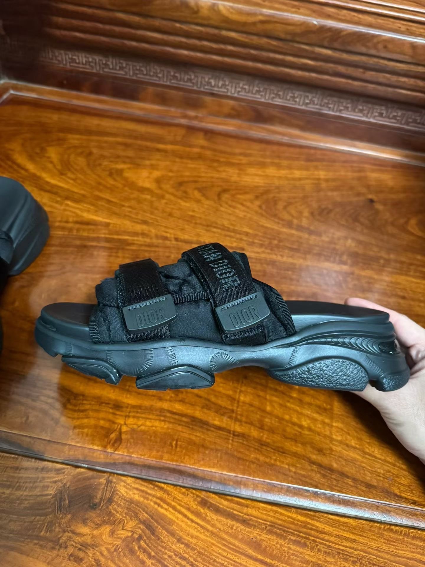 Dior D-Wander Slide Sandals — detail