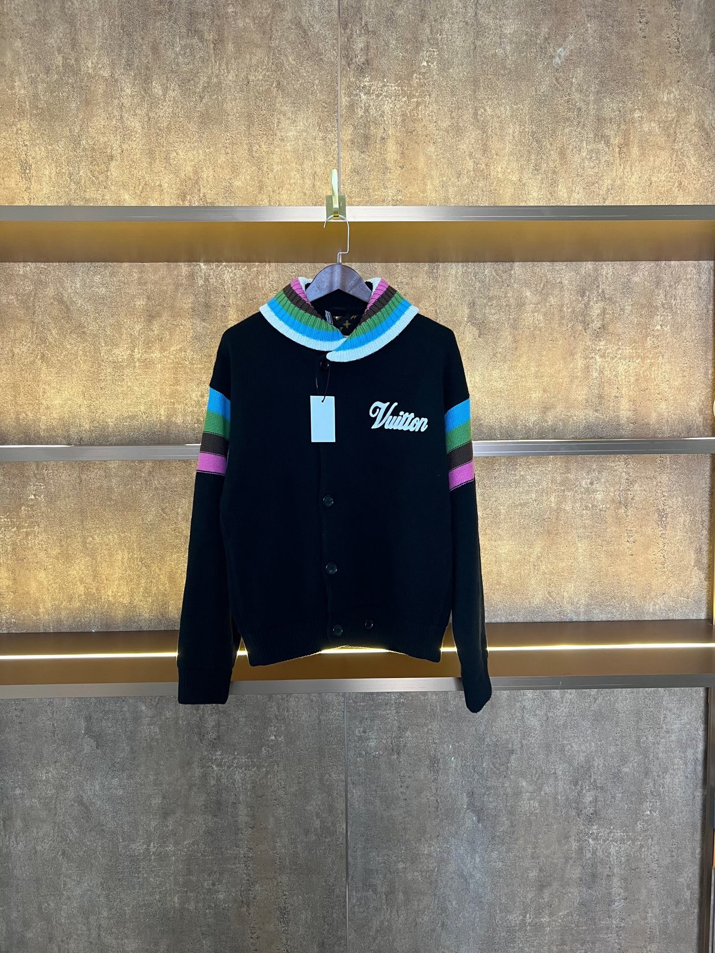 Louis Vuitton Color Block Knit Cardigan