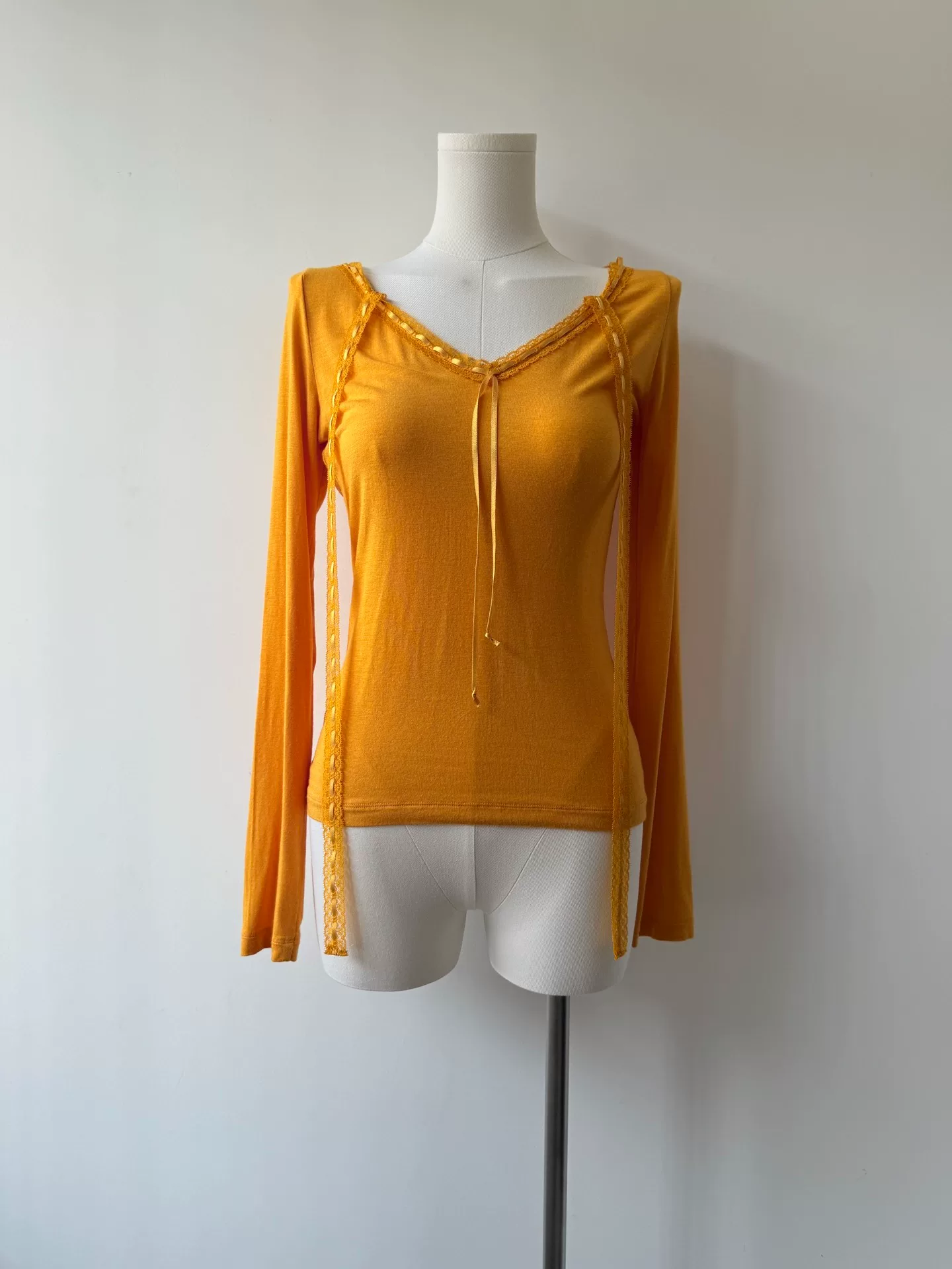 Jean Paul Gaultier Orange Ribbon Top — detail
