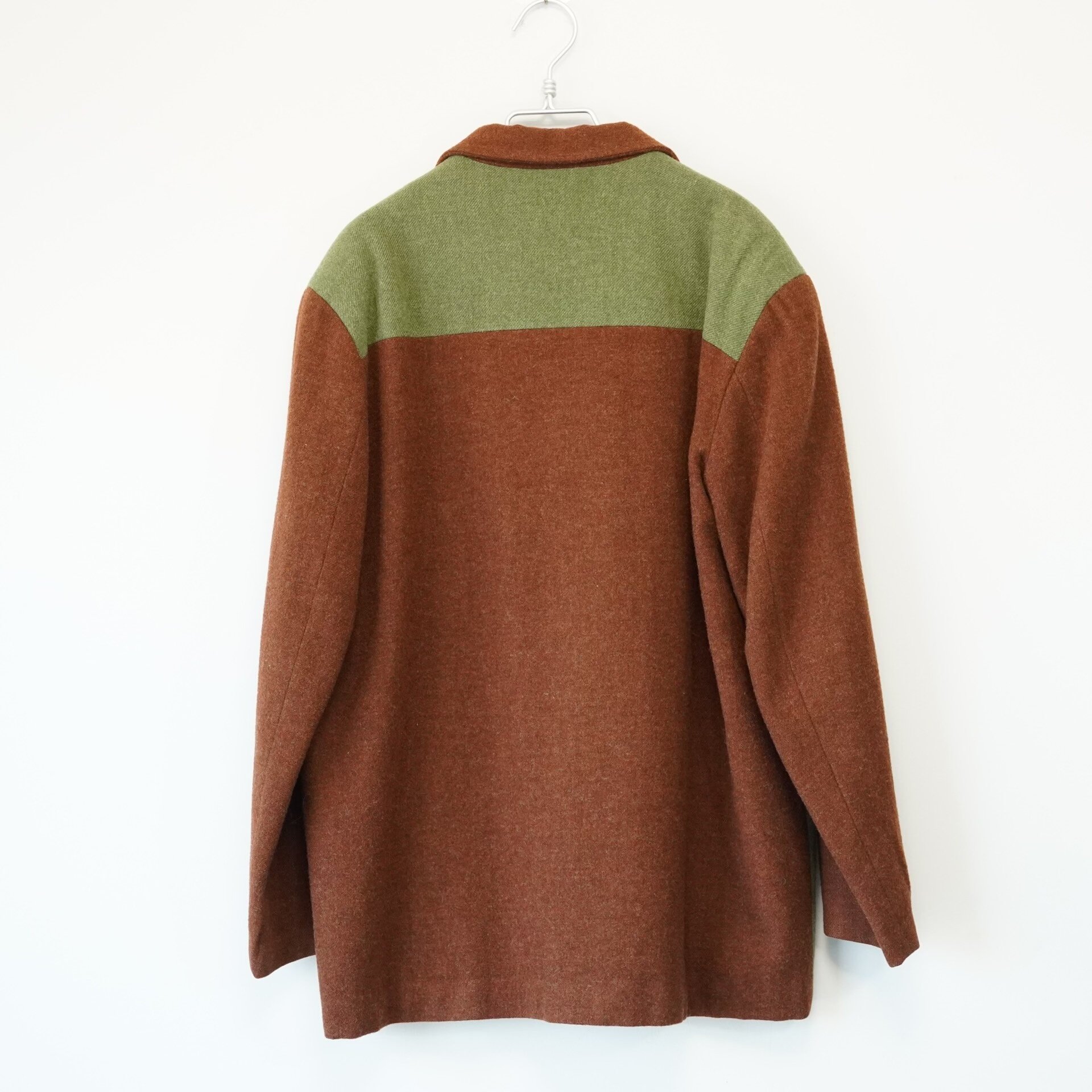 Yohji Yamamoto 90AW Color Block Wool Coat — front