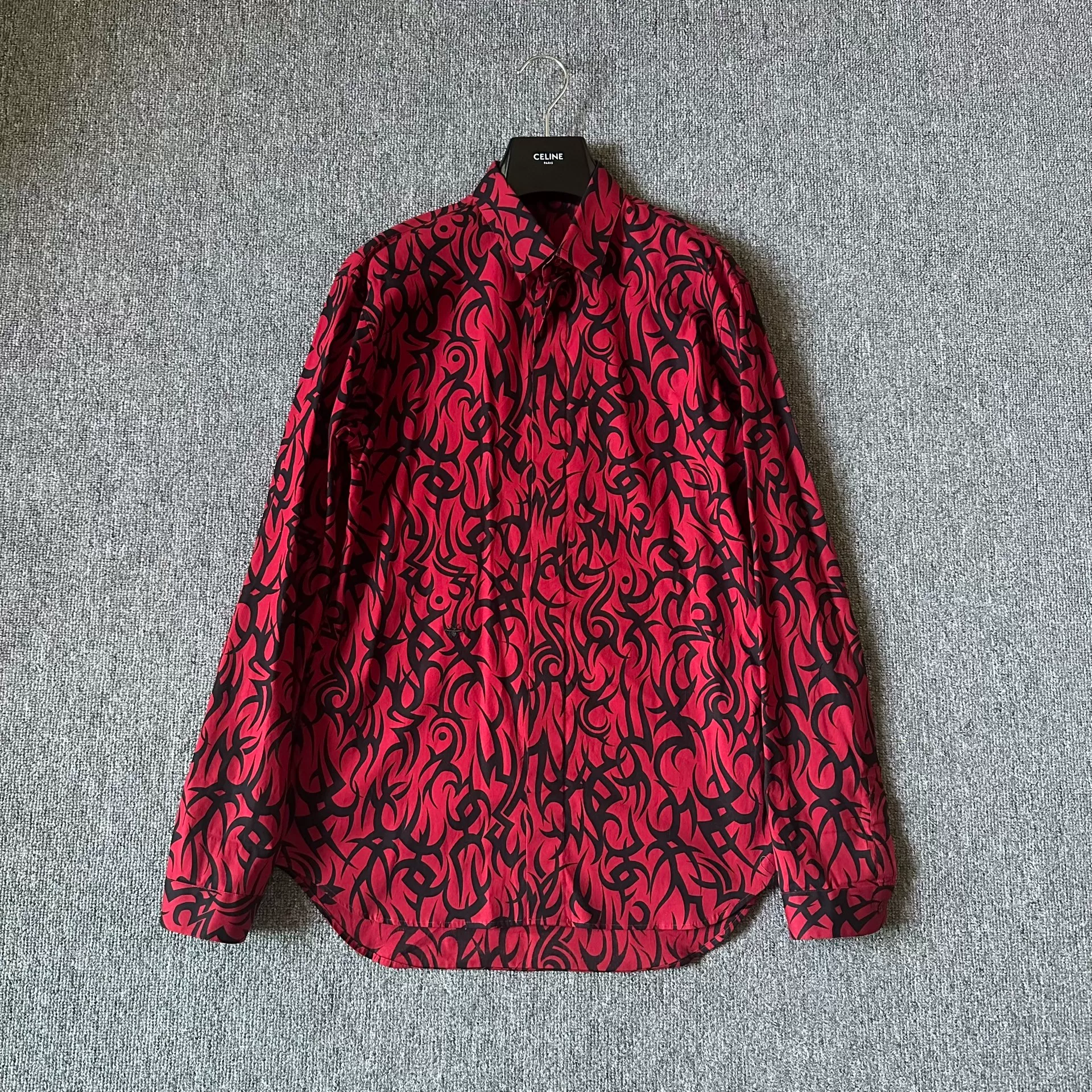 Dior Homme Red Black Thorn Shirt