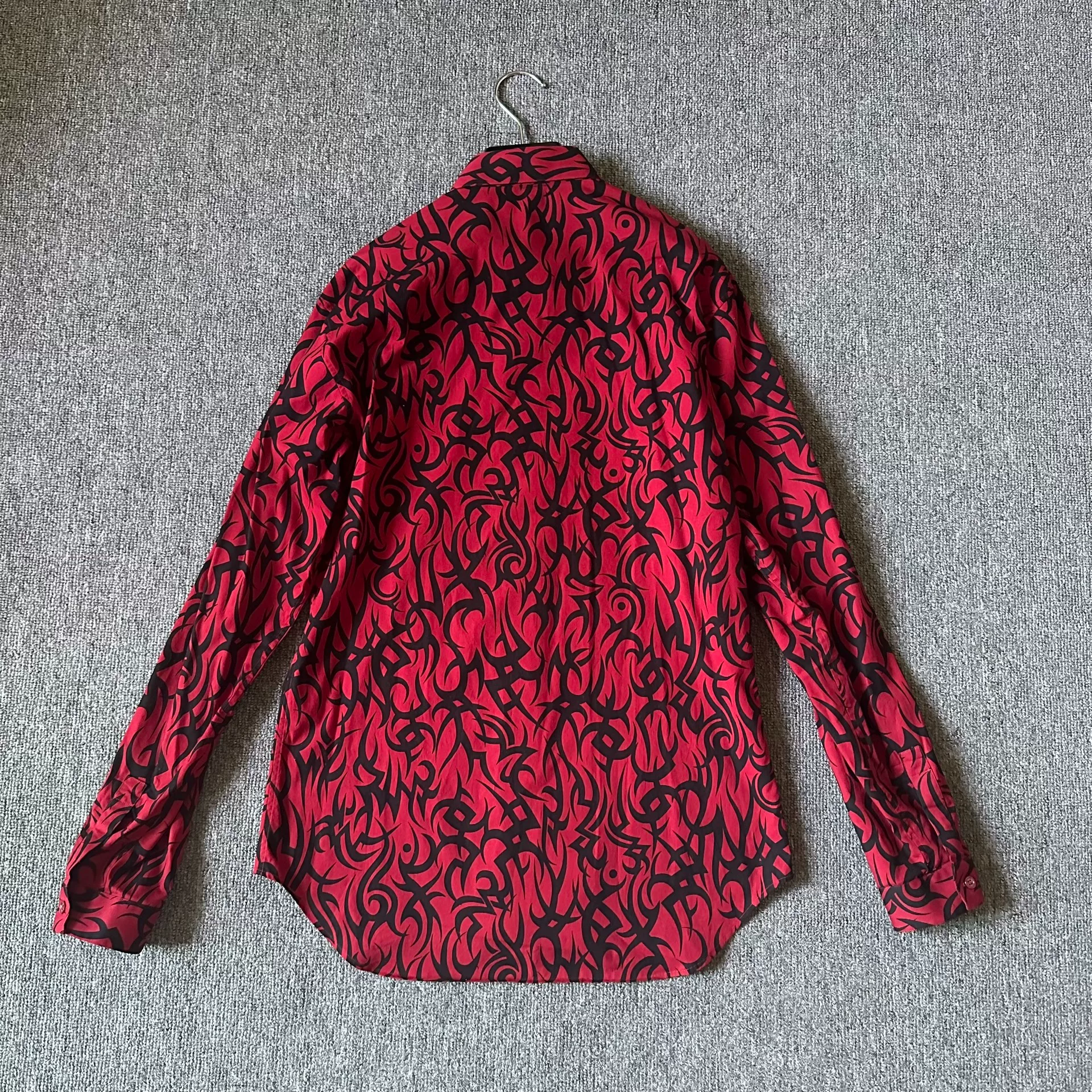 Dior Homme Red Black Thorn Shirt — back