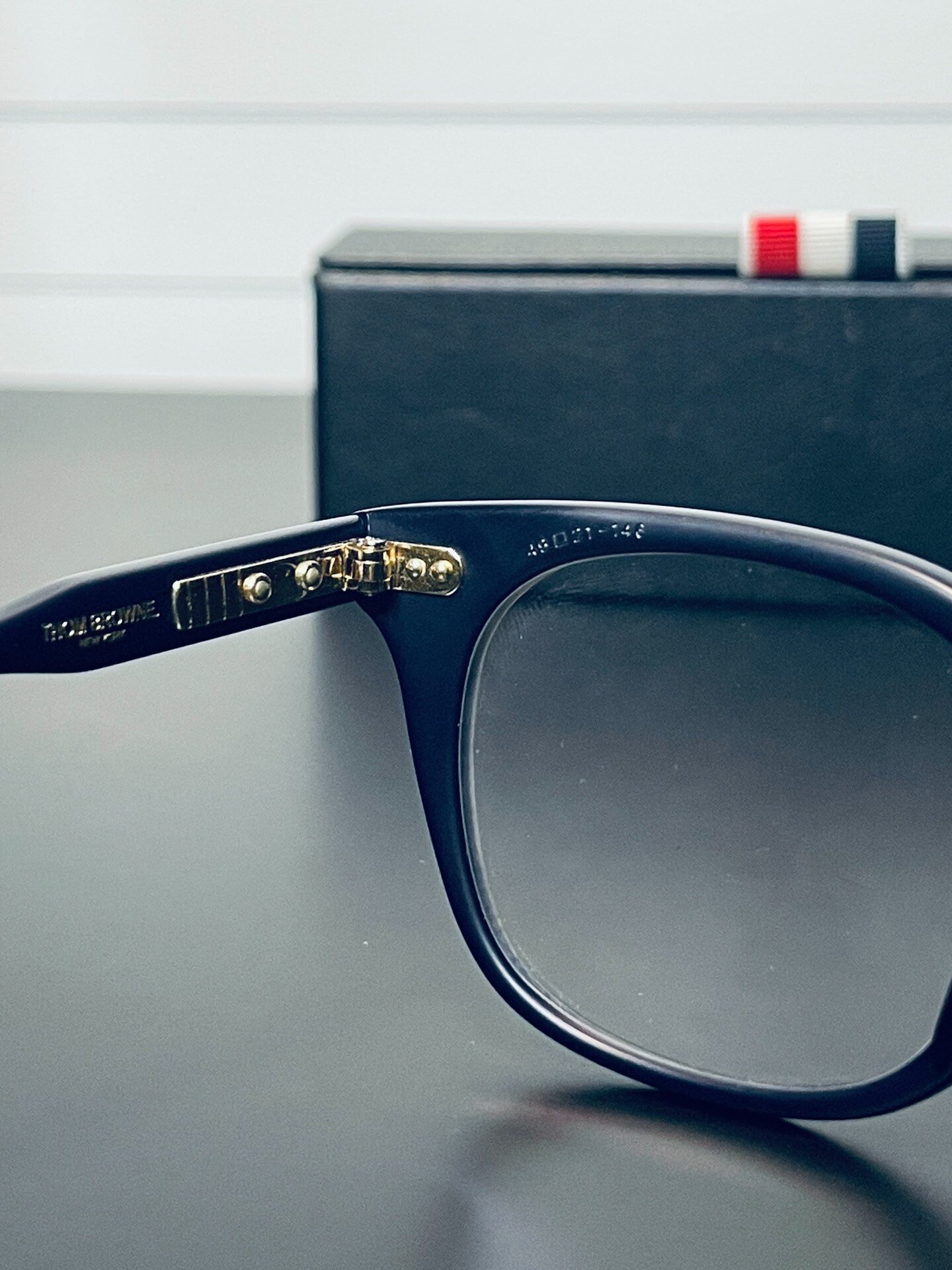 Thom Browne TB-405 Navy Optical Glasses — label