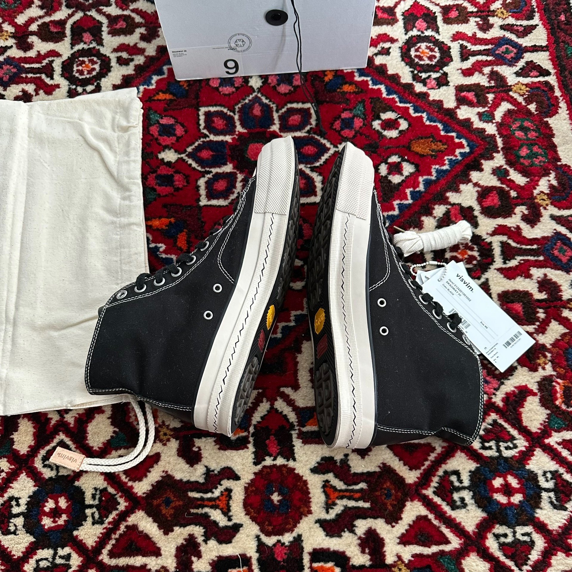 visvim 24AW Skagway Hi Canvas Shoes — label