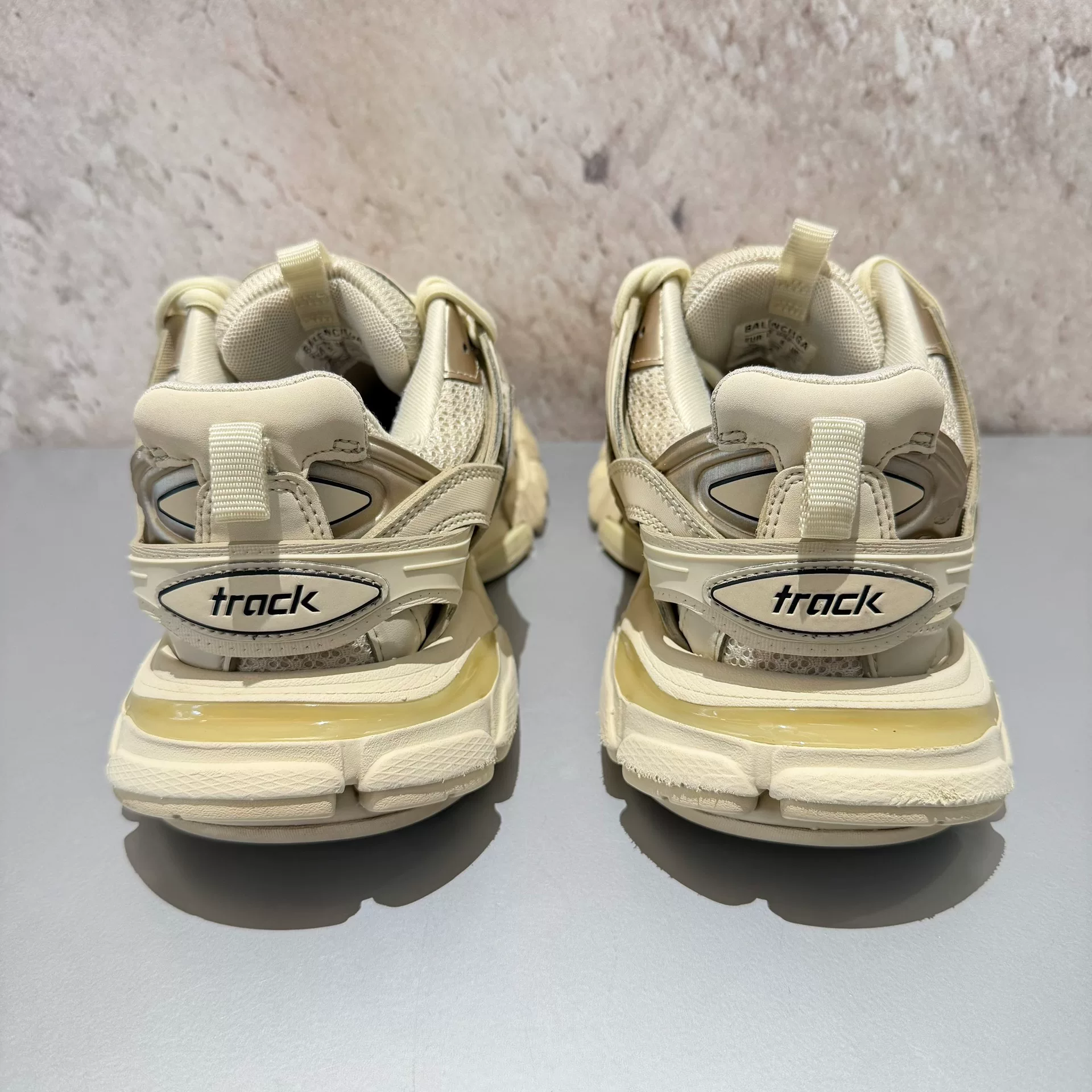 Balenciaga Track Beige Dad Shoes Size 38 — label