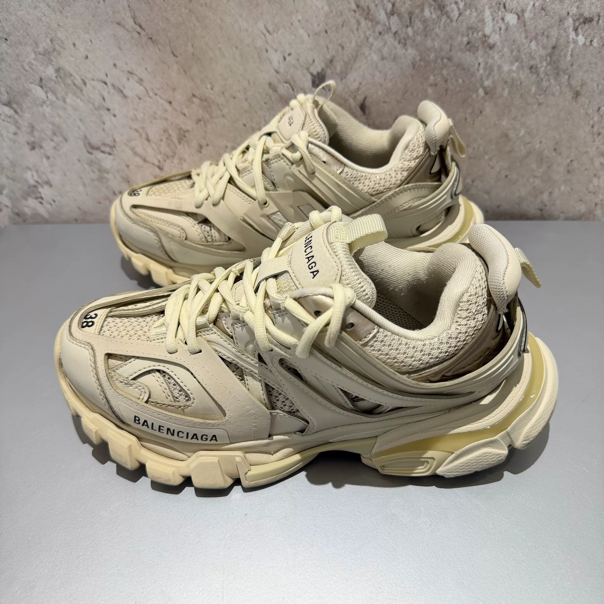 Balenciaga Track Beige Dad Shoes Size 38 — detail