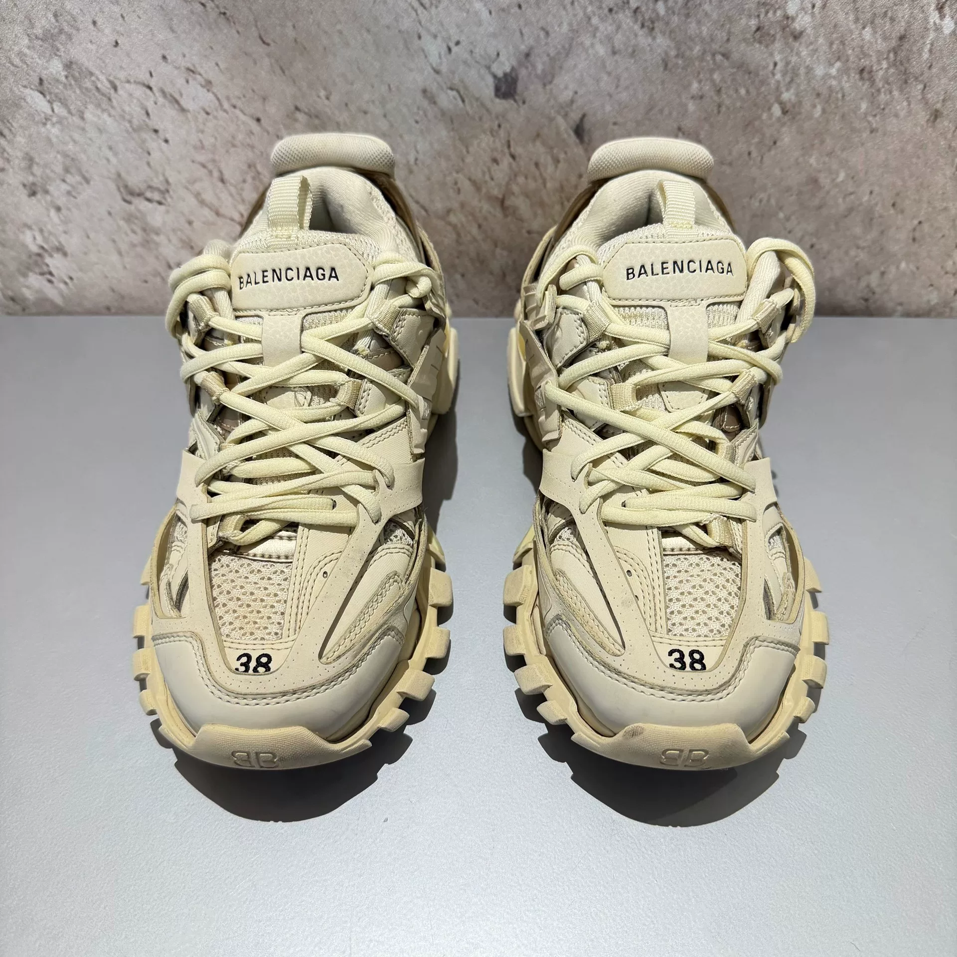 Balenciaga Track Beige Dad Shoes Size 38 — front