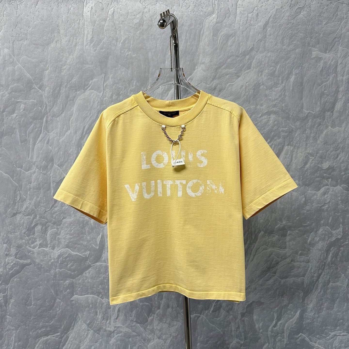 Louis Vuitton FW24 Distressed Print Chain Tee — front